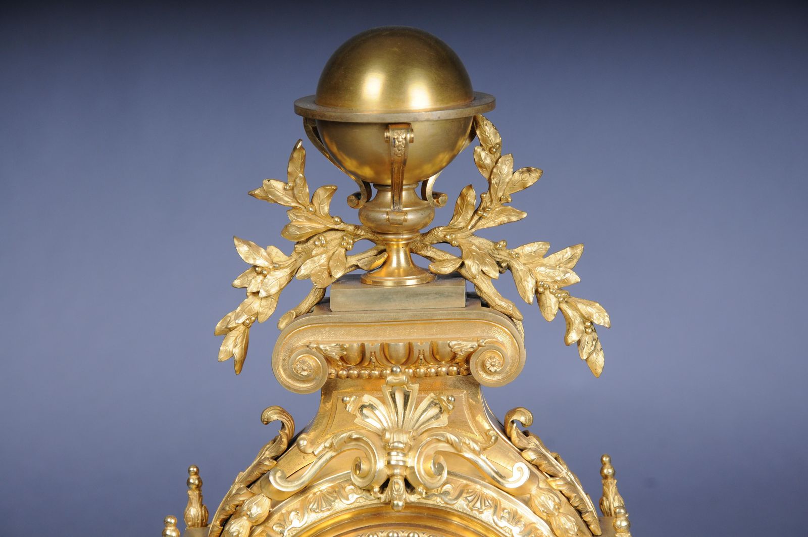Royal Fire Gilded Mantel Clock/Pendule Napoleon III, 1870, Paris, Signed Lantier photo for sale