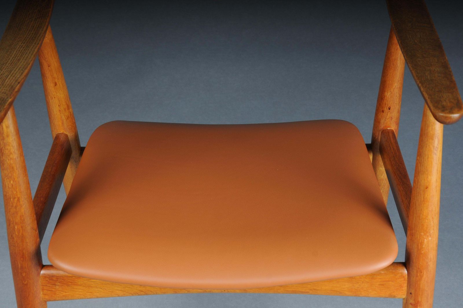 Furniture Hans J. Wegner. Armchair, Teak/Leather, Model Ch 35, Carl Hansen & Son, Denmark. photo