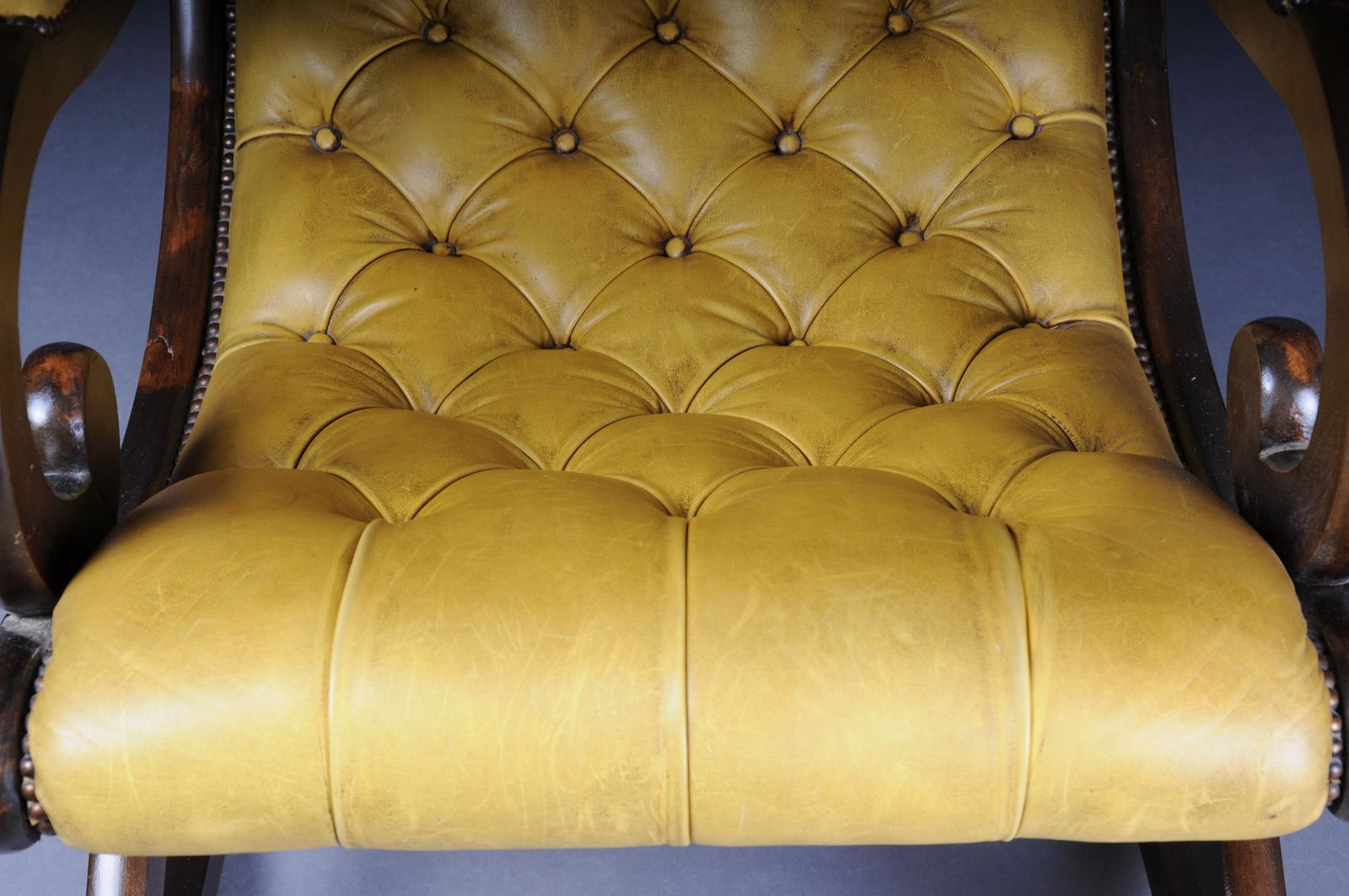 Furniture Antique English Chesterfield Rocking Chair photo