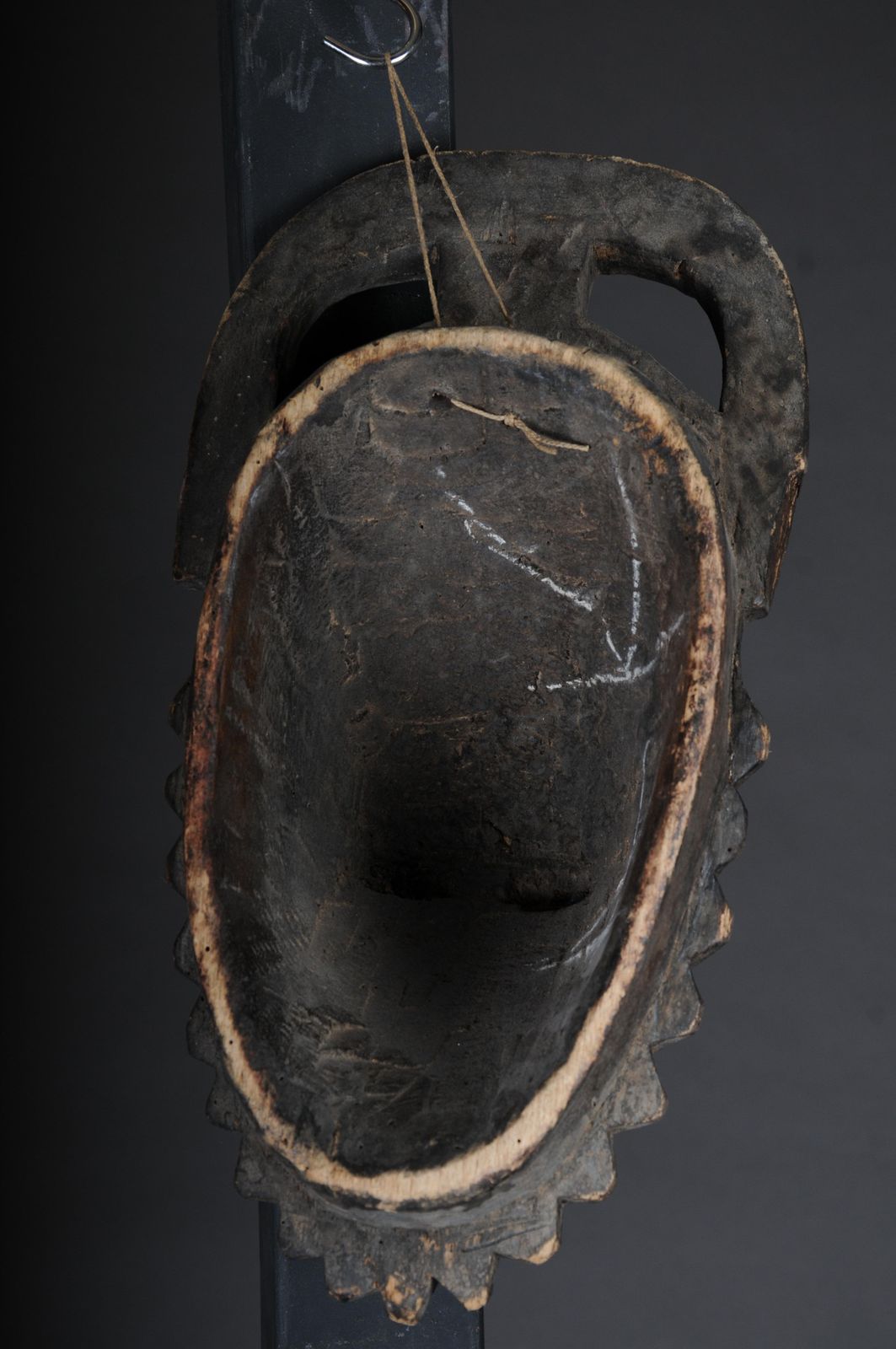 photo furniture 20th Century Antique Carved Wooden Face Mask, African Folk Art. Hangable.Decorat
