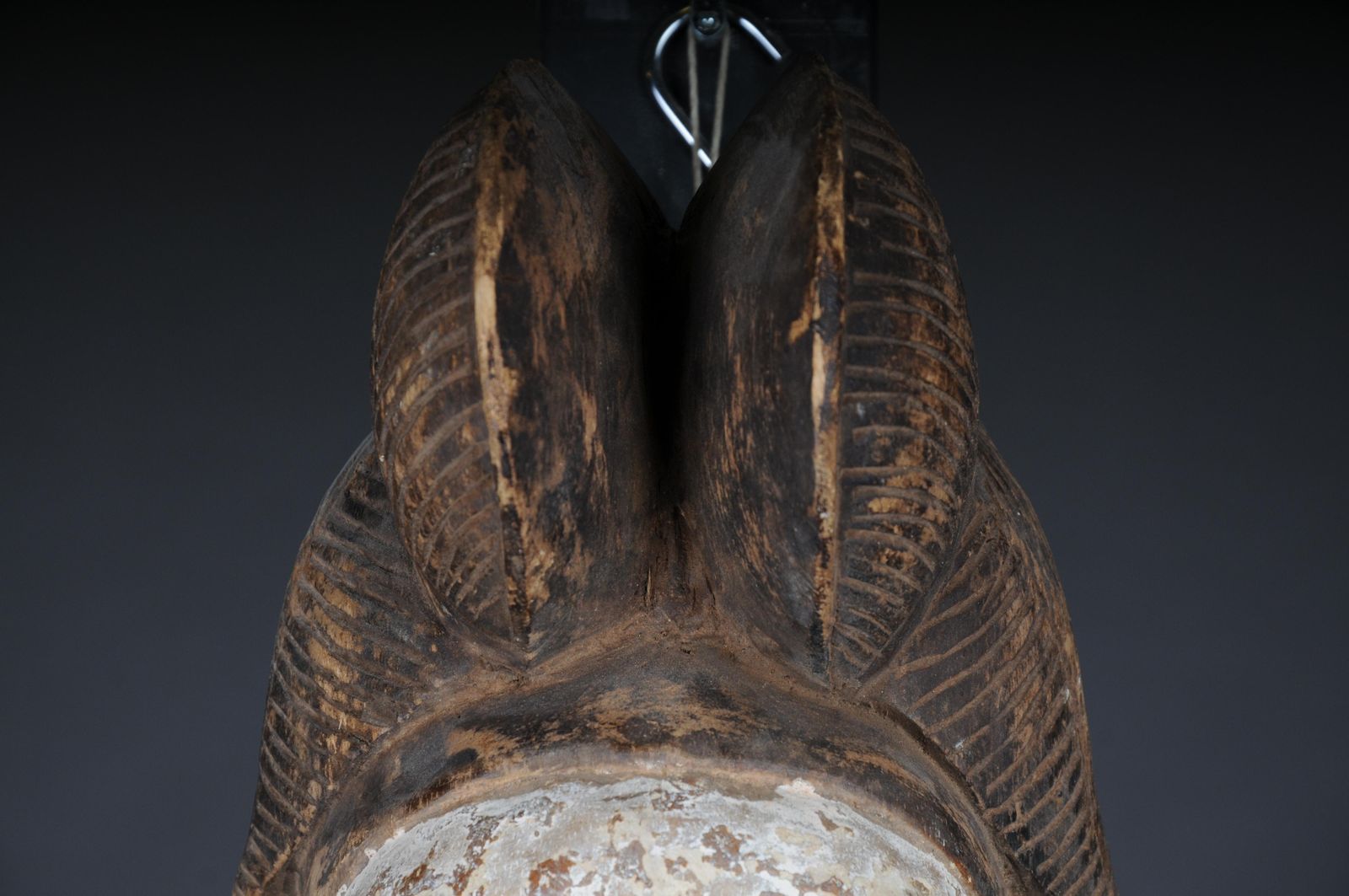 20th Century Antique Carved Wooden Face Mask, African Folk Art. Hangable.Decorat photo 568.0