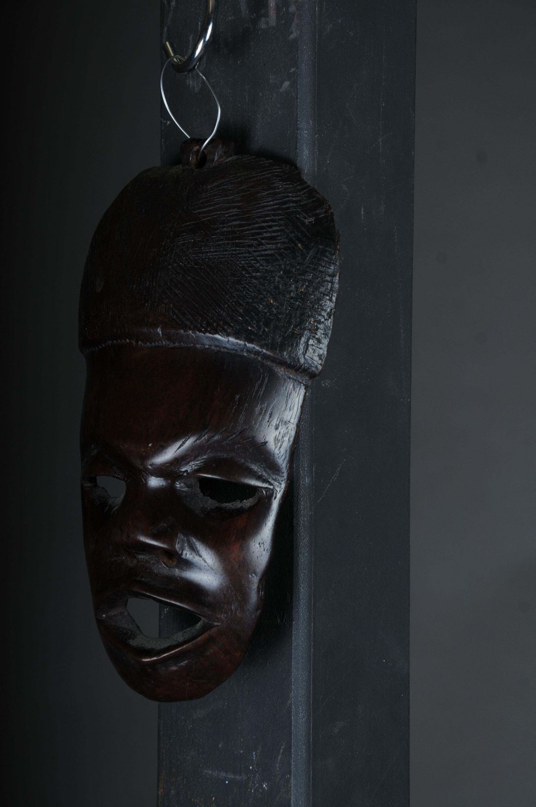 20th Century Antique Carved Wood Mask, African Art photo furniture