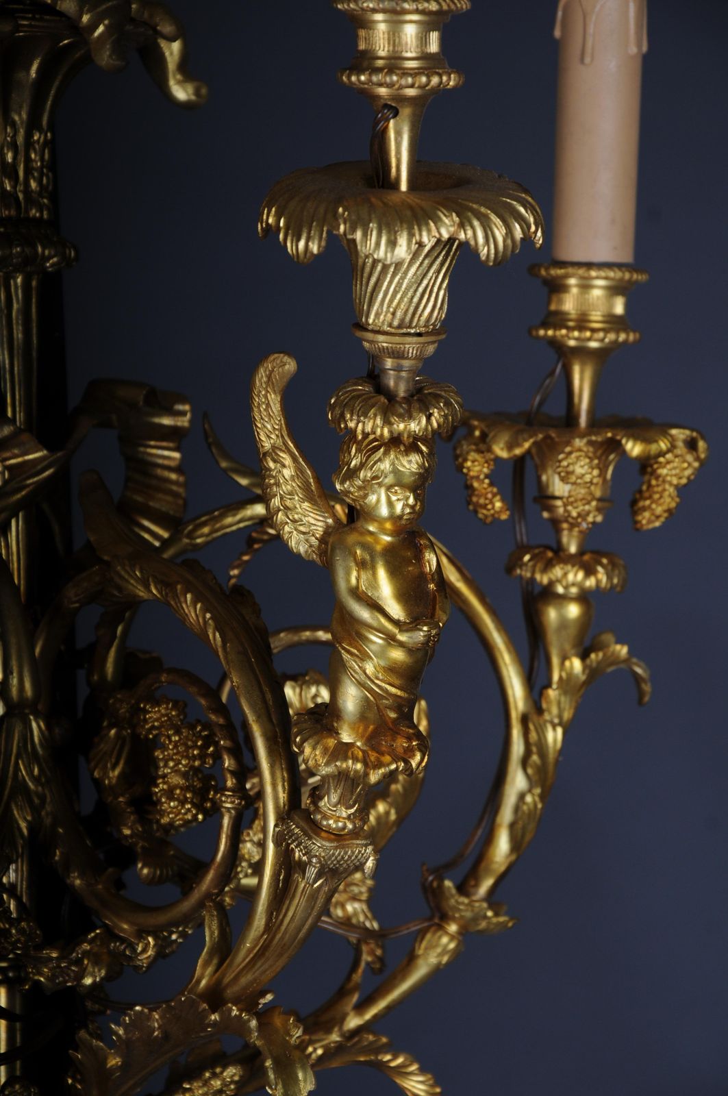 Pair Of (2) Bronze Magnificent Sconces, Gilded In Louis XV photo buy