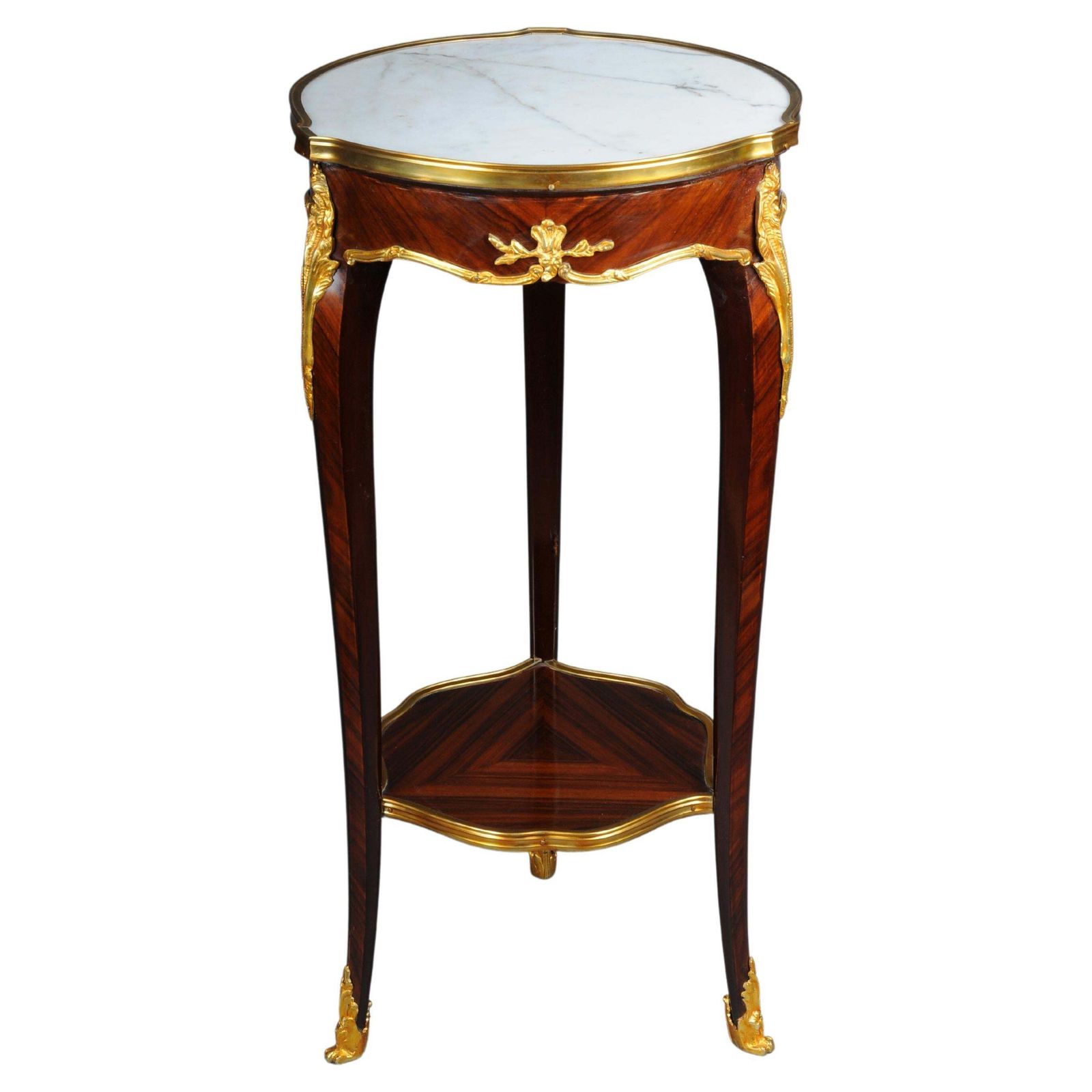 20th Century French Salon Side Table In Louis XV After F. Linke, Beech