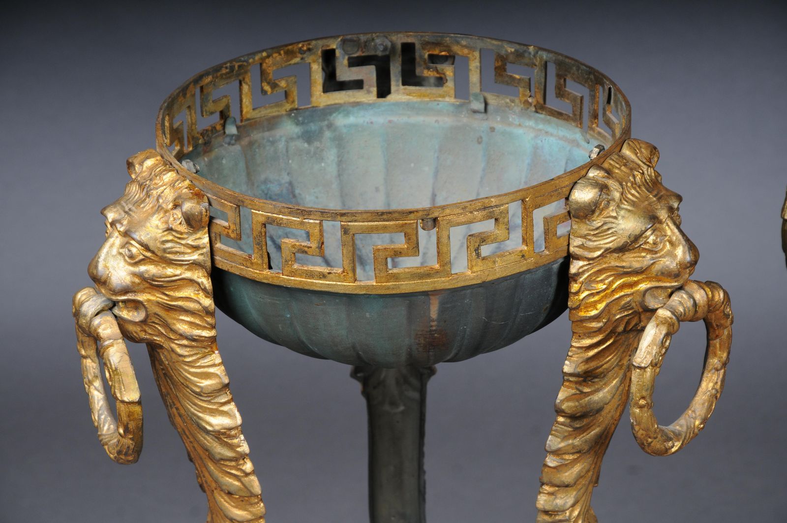 photo furniture Pair (2) Antique Gueridons/Floral Columns In Athens, France, 19th Century