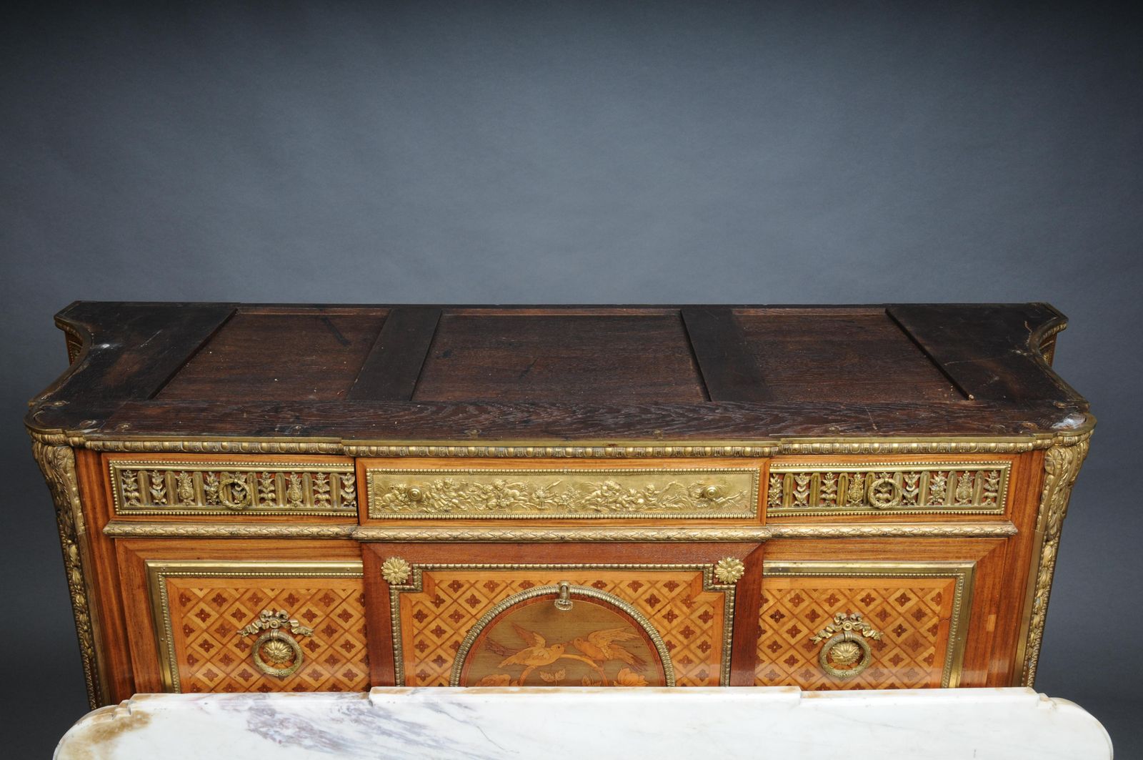 Royal Dresser After J. H. Riesener, Paris From 1880, Gilded Bronze, Napoleon III photo vinterior