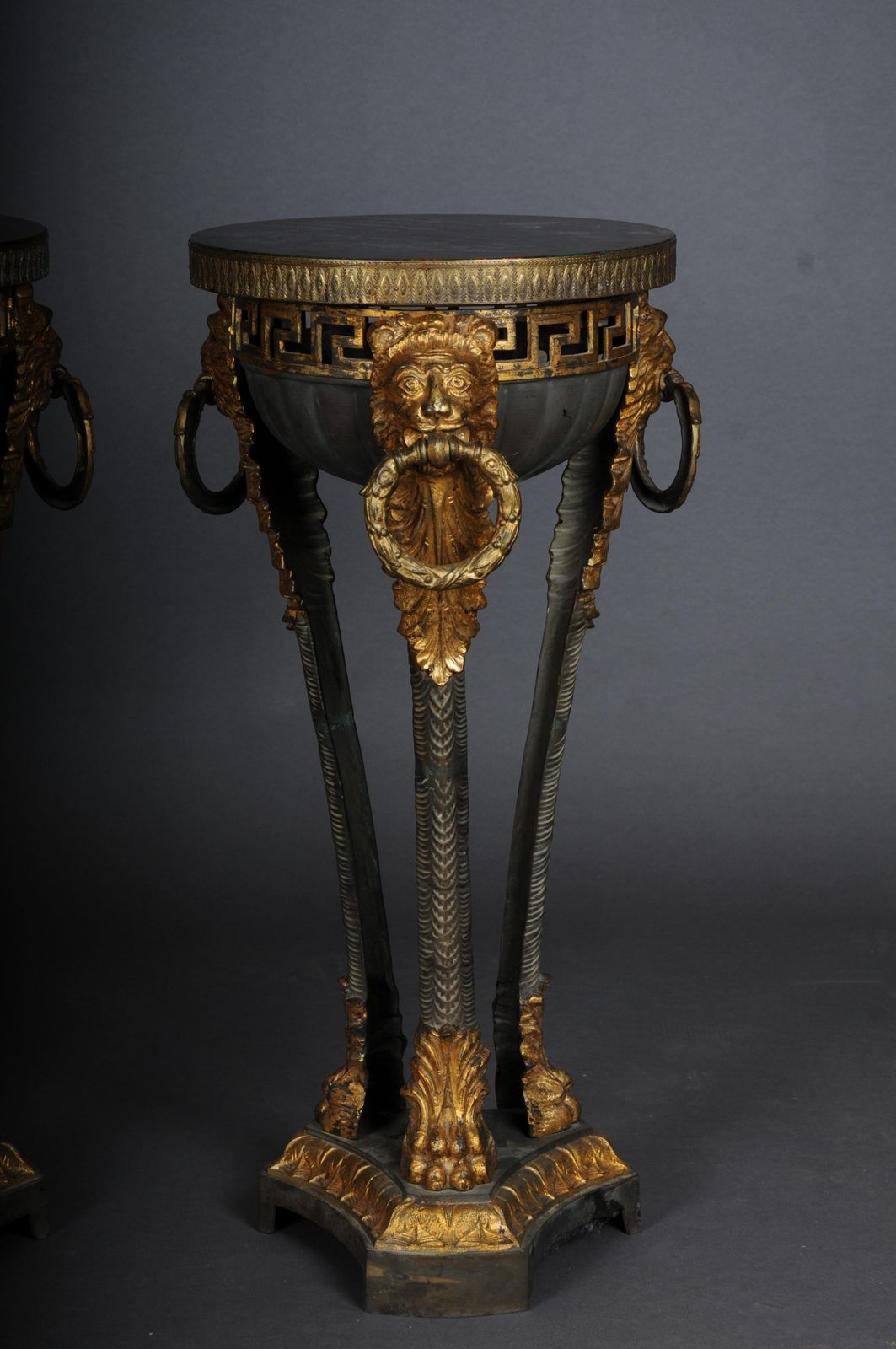 photo vinterior Pair (2) Antique Gueridons/Floral Columns In Athens, France, 19th Century