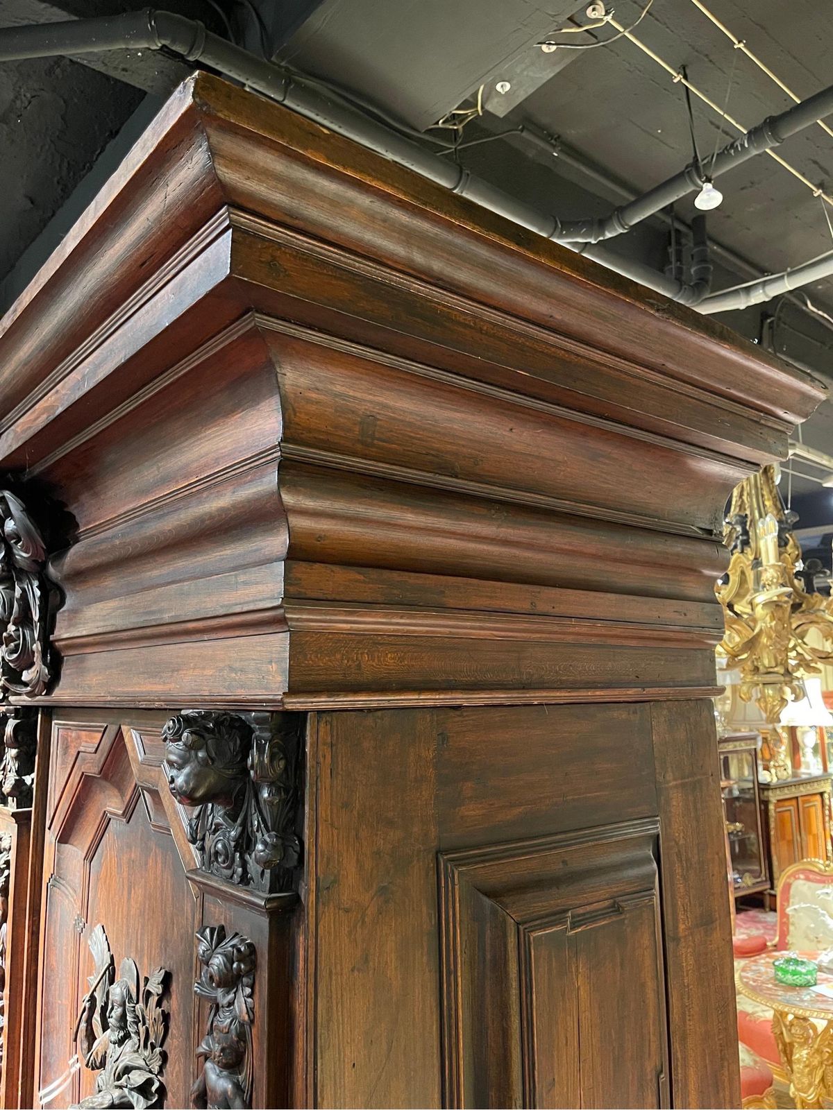Monumental Baroque Cabinet, Oak, Around 1720, North German photo vintage