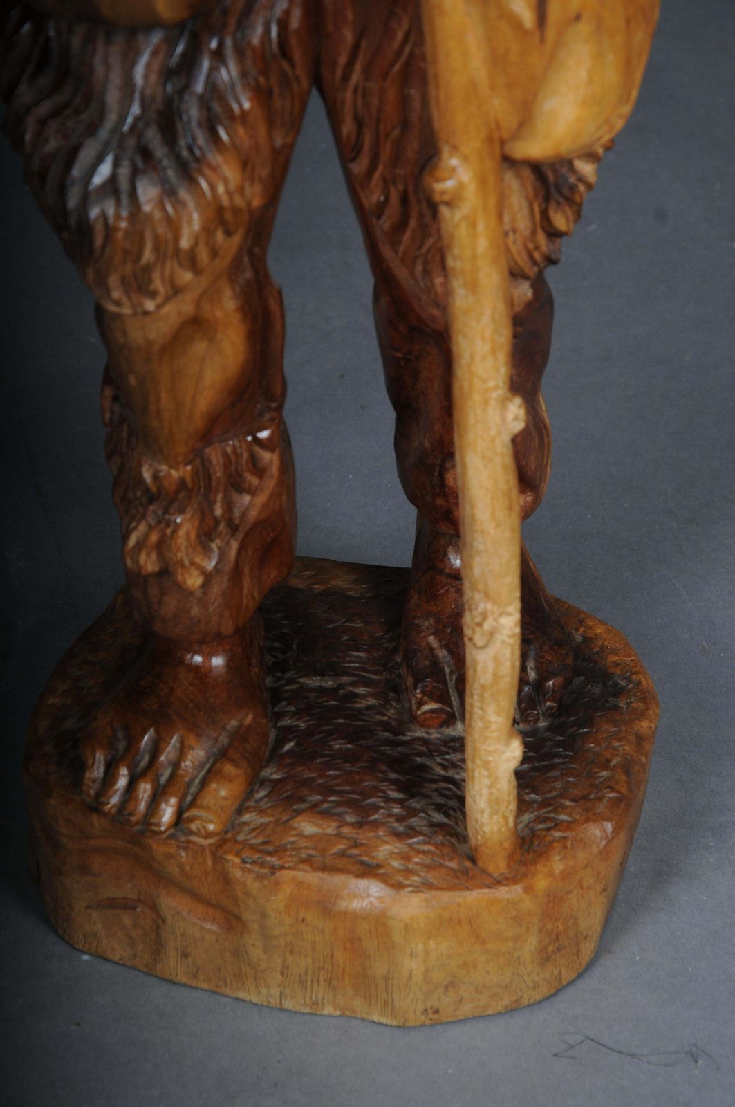 20th Century Wooden Sculpture Walker With Corn On The Cob, South German photo buy