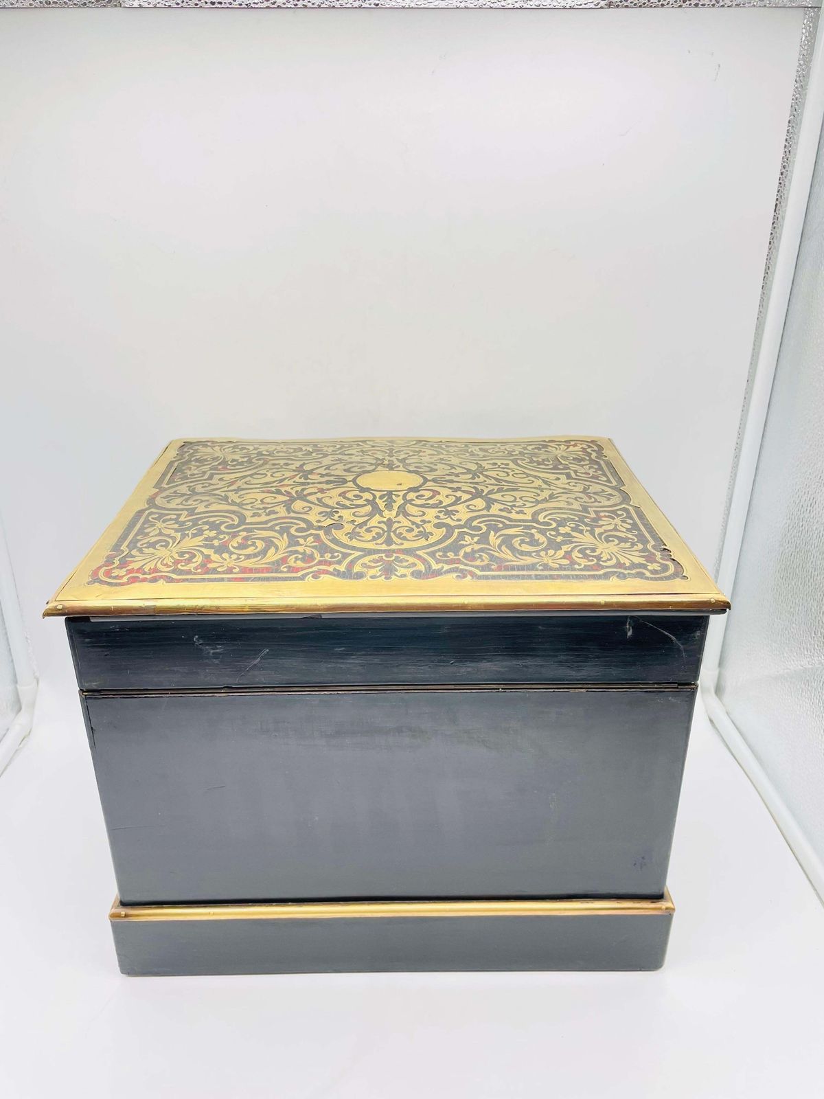 photo vinterior Impressive Boulle Napoleonic Tantalus Liquor Cabinet, 19th Century