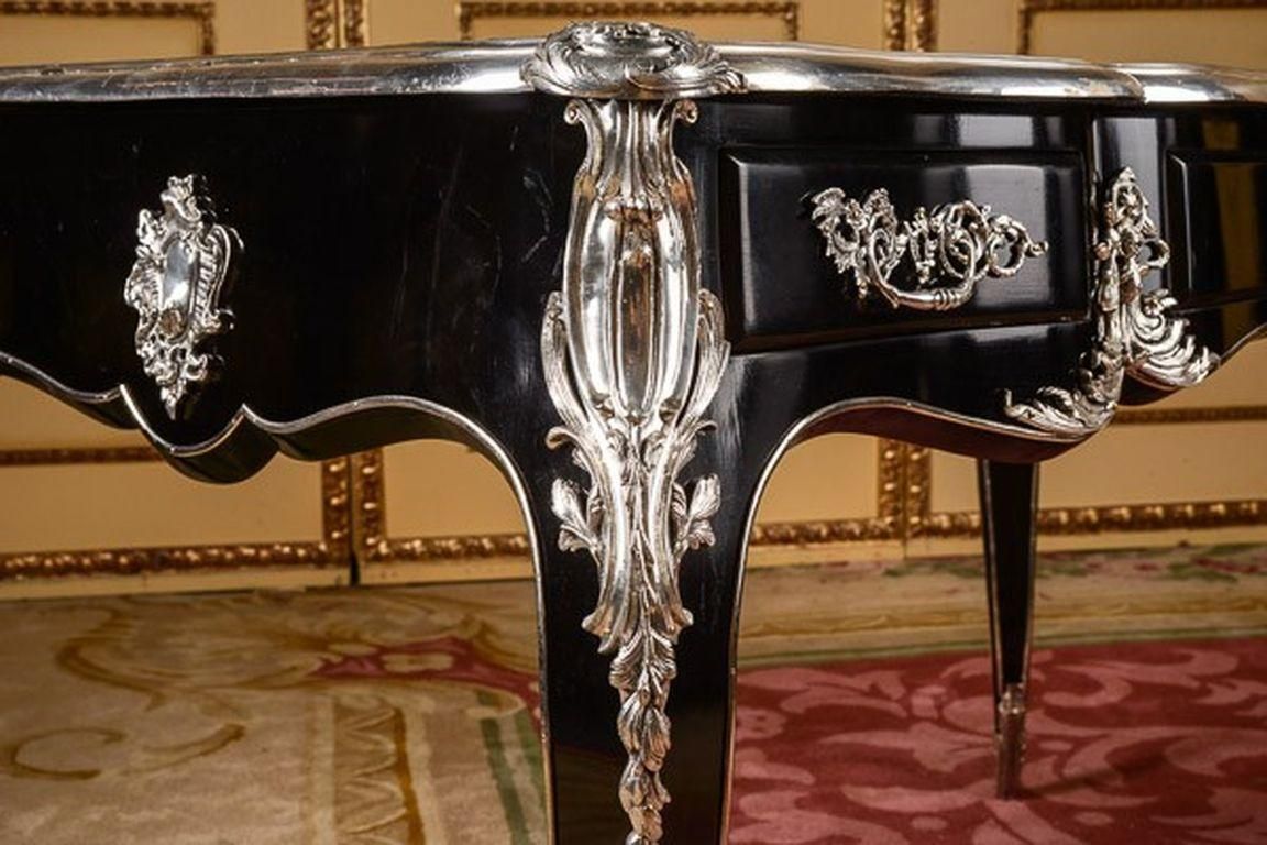 photo buy 20th Century Writing Desk Louis XV Piano Black Bureau Plat