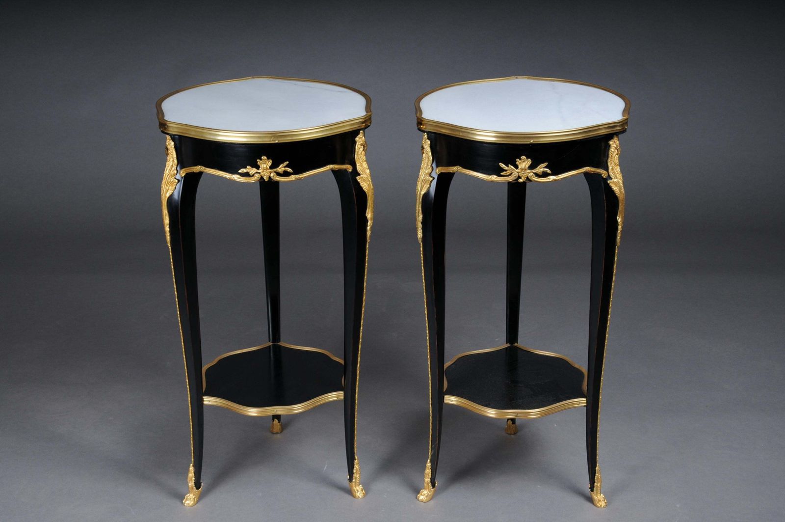 photo buy 20th Century French Salon Side Table In Louis XV After F. Linke, Black