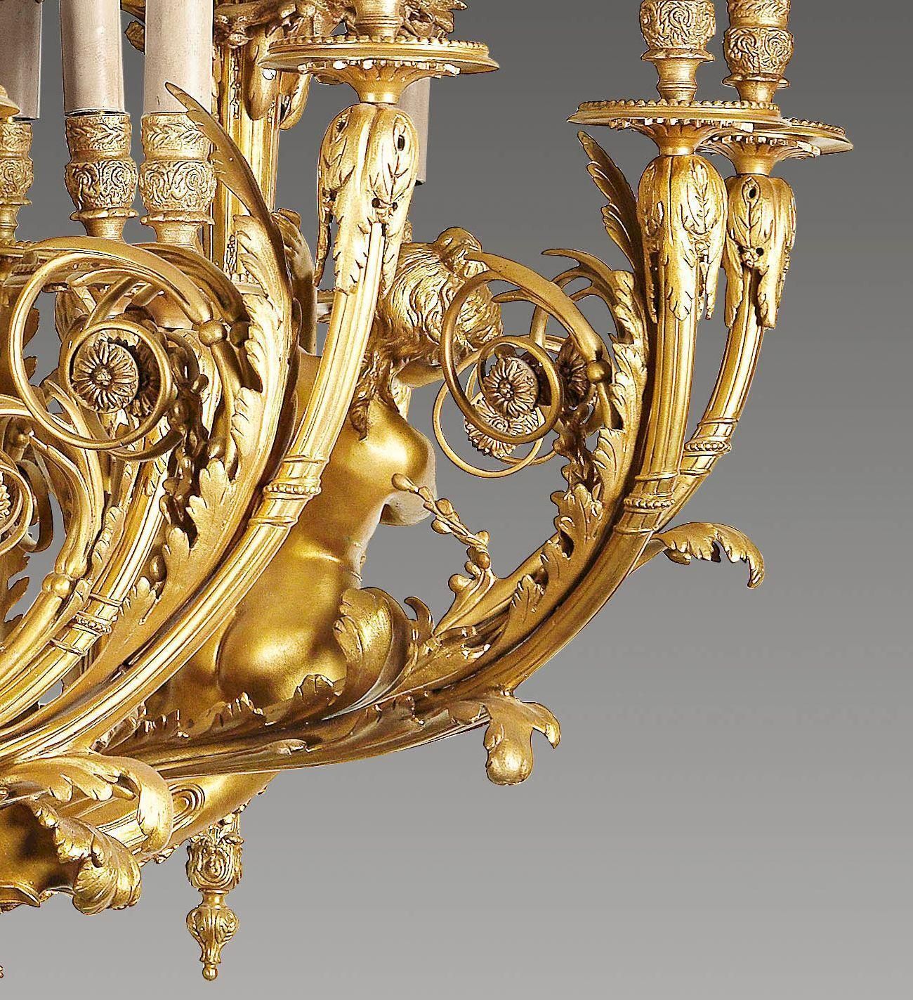 Monumental Chandelier In Louis XVI Style, According To J. B. Klagmann photo Lighting