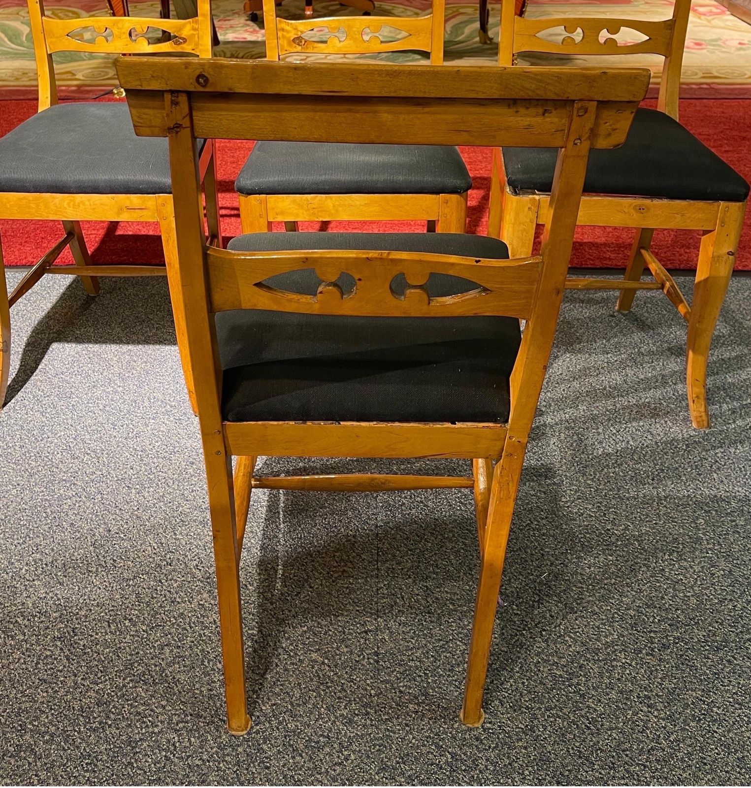 Beautiful Set Of 4 Biedermeier Chairs From Around 1860 photo Furniture