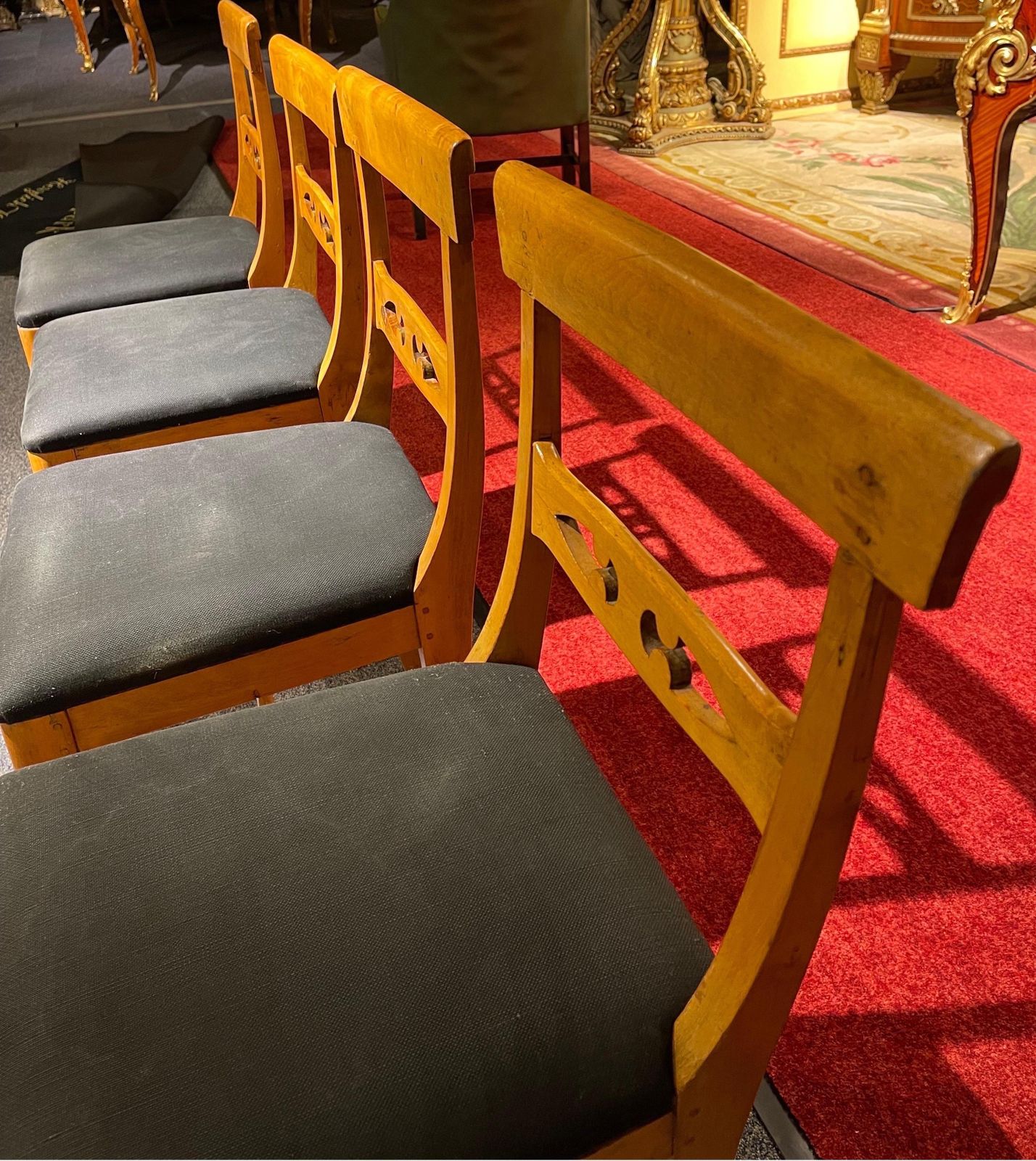 Beautiful Set Of 4 Biedermeier Chairs From Around 1860 photo vinterior