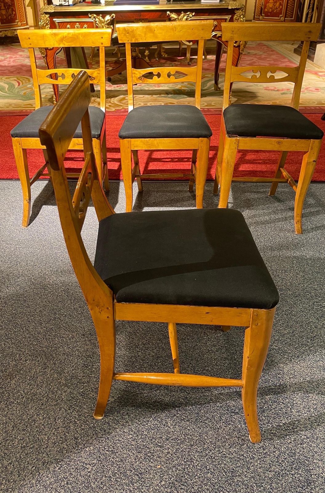 Beautiful Set Of 4 Biedermeier Chairs From Around 1860 photo buy