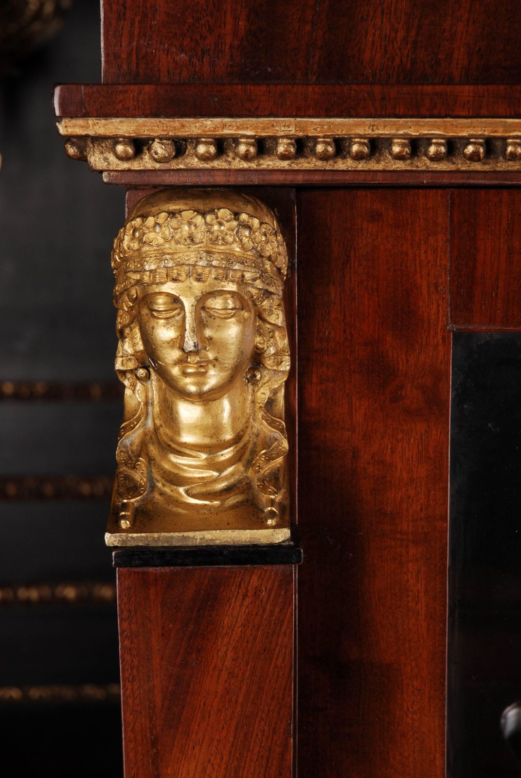 19th Century Empire Style French Mahogany Vitrine photo Furniture