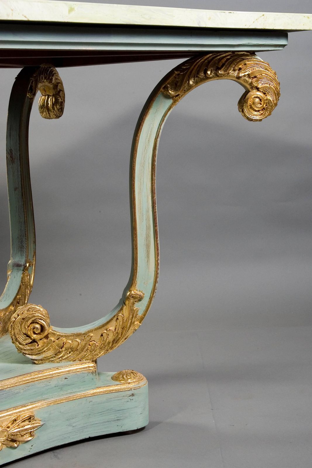 photo furniture 20th Century Pietra Dura Style Of Classicism Pastel Light Blue Table