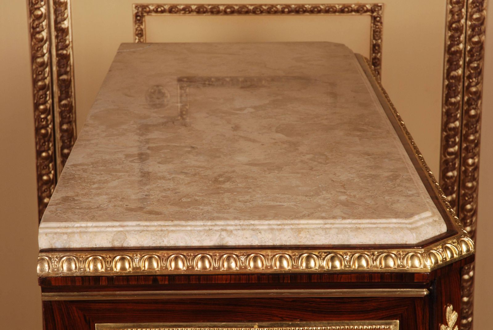 20th Century Commode/Console After Jean Henri Riesener, Gold photo 6650.0