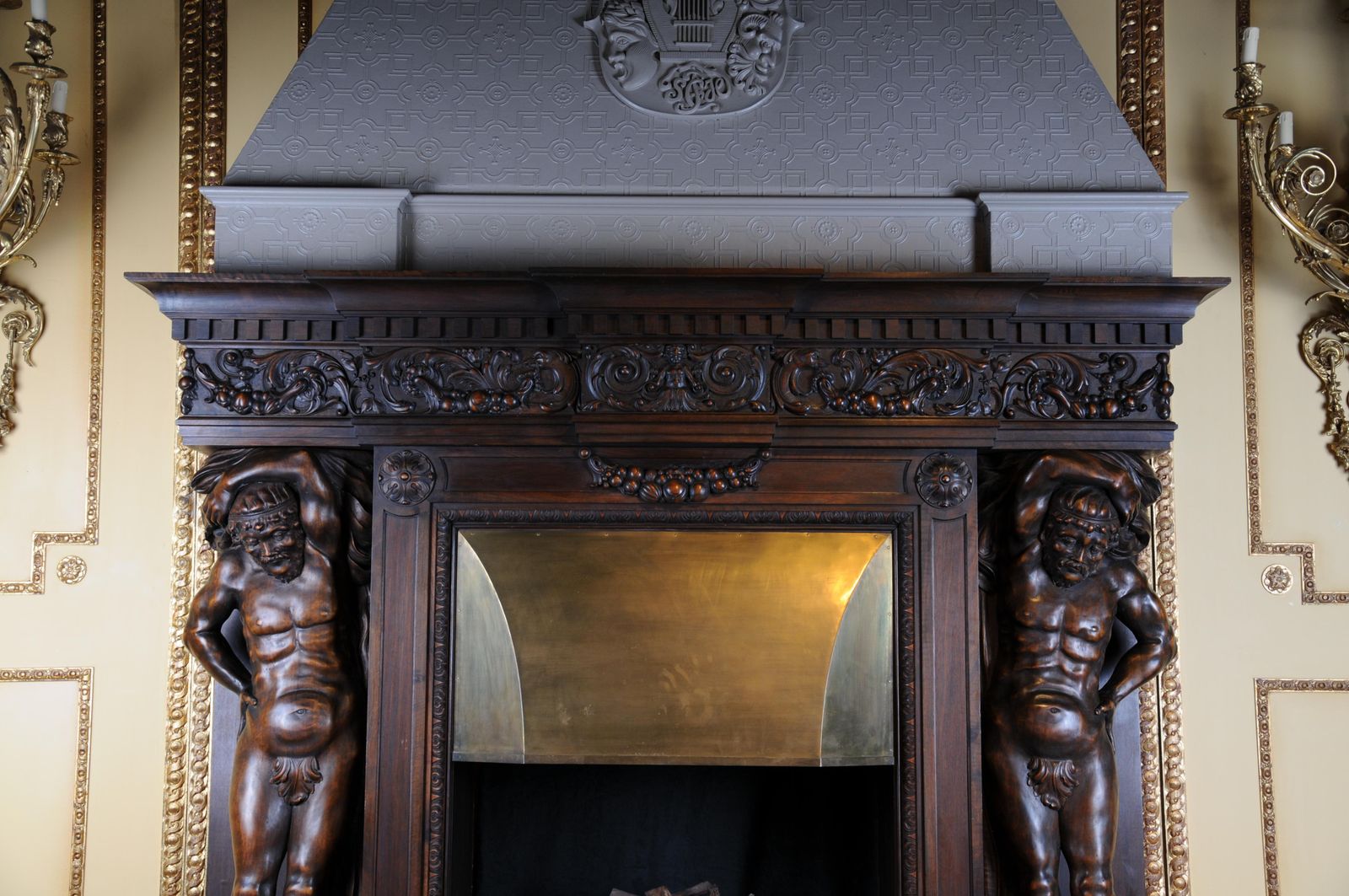 Monumental Figures Fireplace Neo Renaissance 19th Century Walnut photo 30208.0