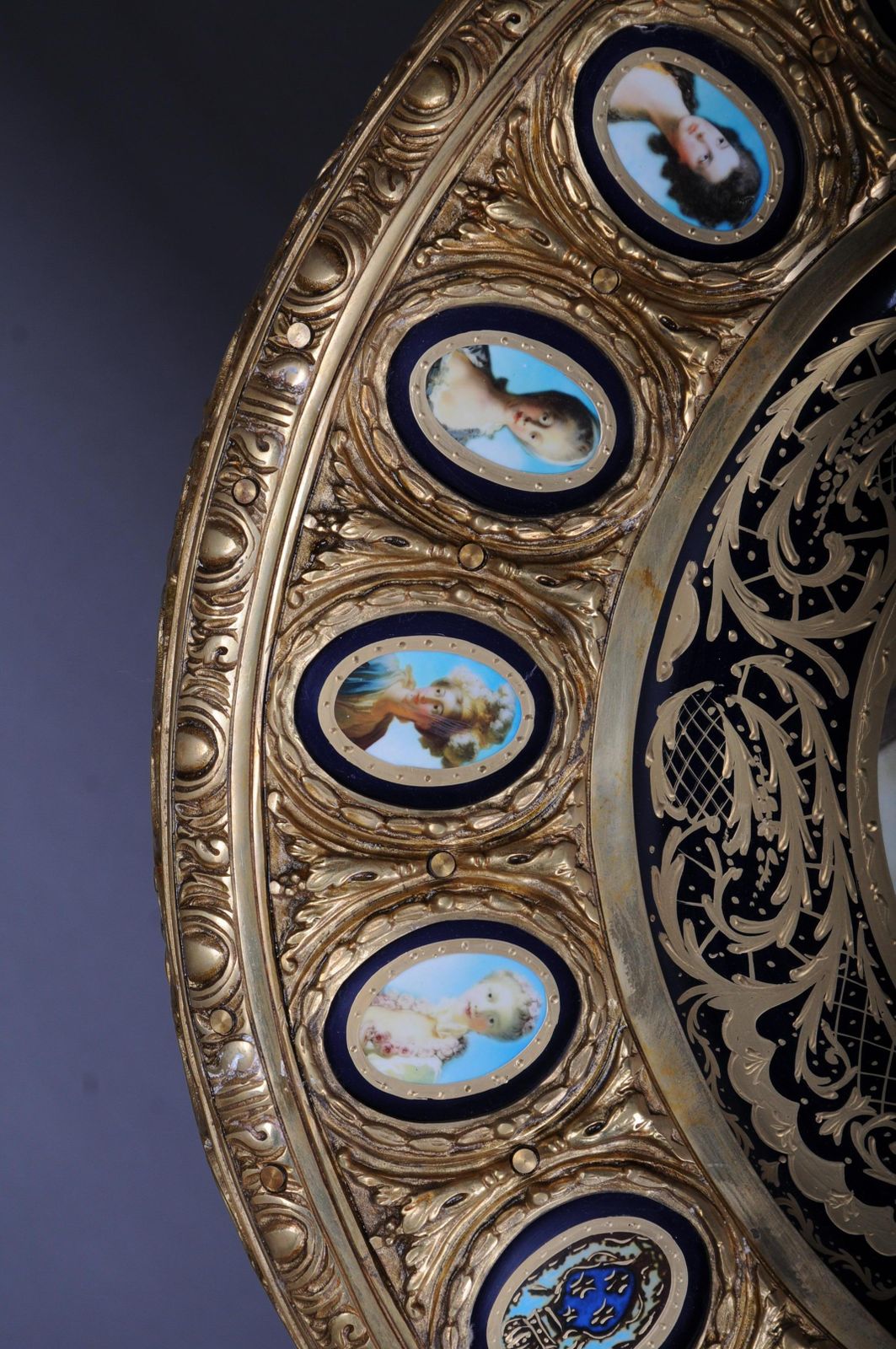 5989.0 Imperial Center Table, Frame And Top Mount In Porcelain With Sevres Style Bronze photo