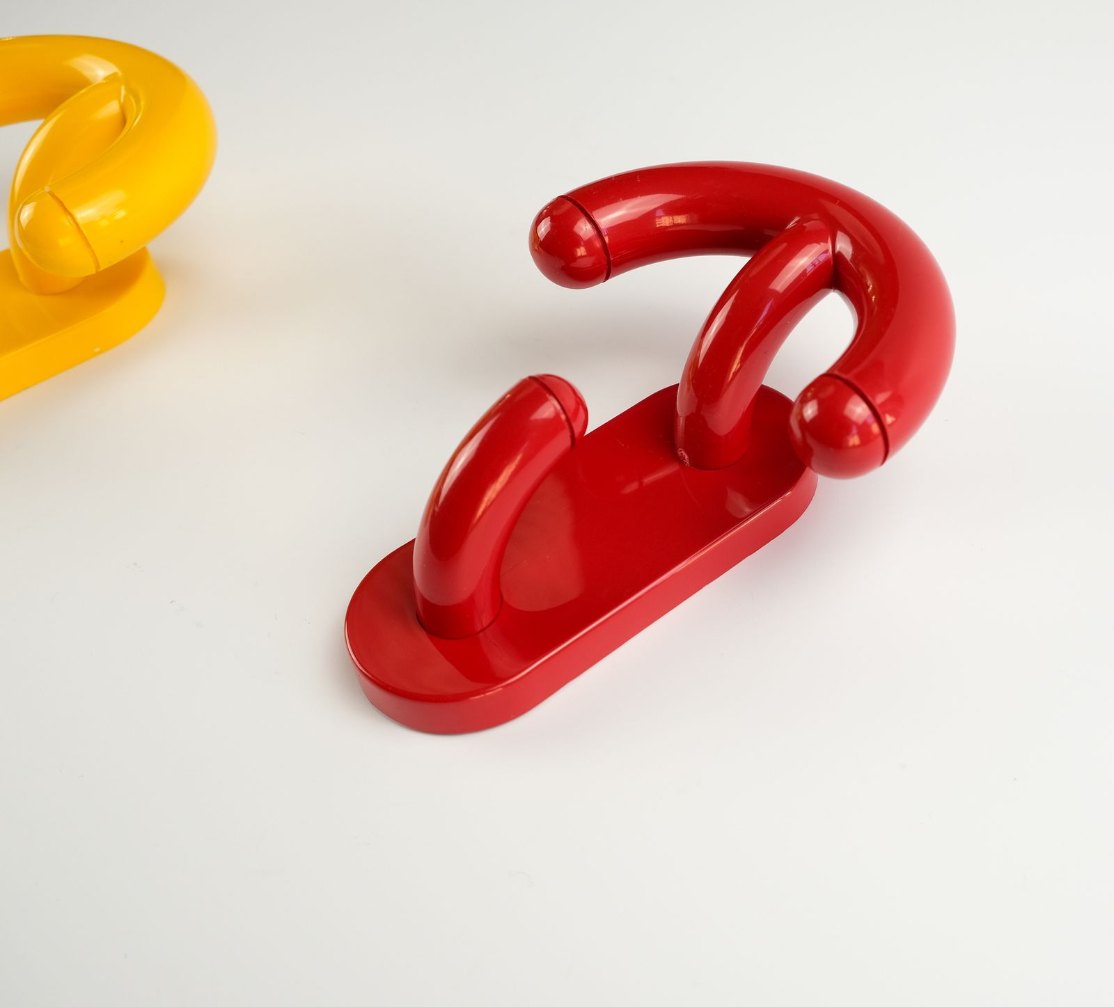 Pair Of Luigi Caramella "Arco" Coat Hooks / Rack For Con&Con, Italy 1970s photo Furniture