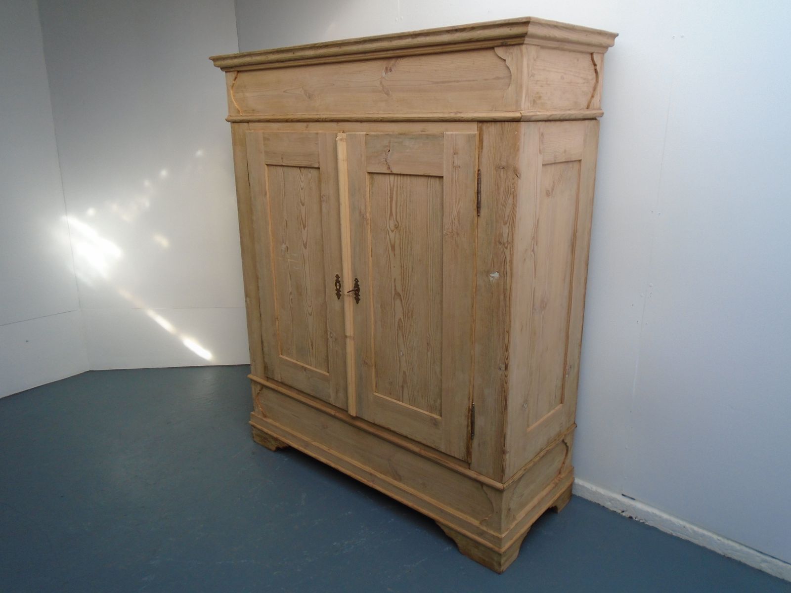 Great Georgian Panelled Pine Knockdown Wardrobe To Wax/Paint