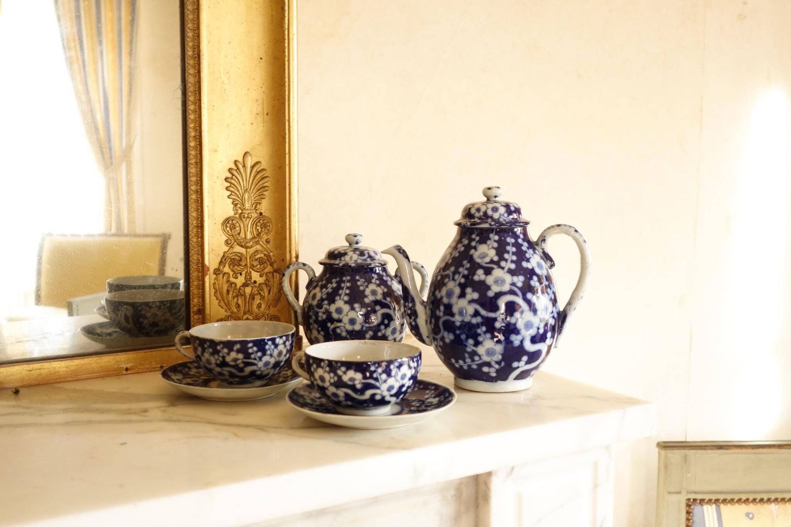 Antique Chinese Porcelain Tea Ceremony Set Service   Set Of 6 photo for sale