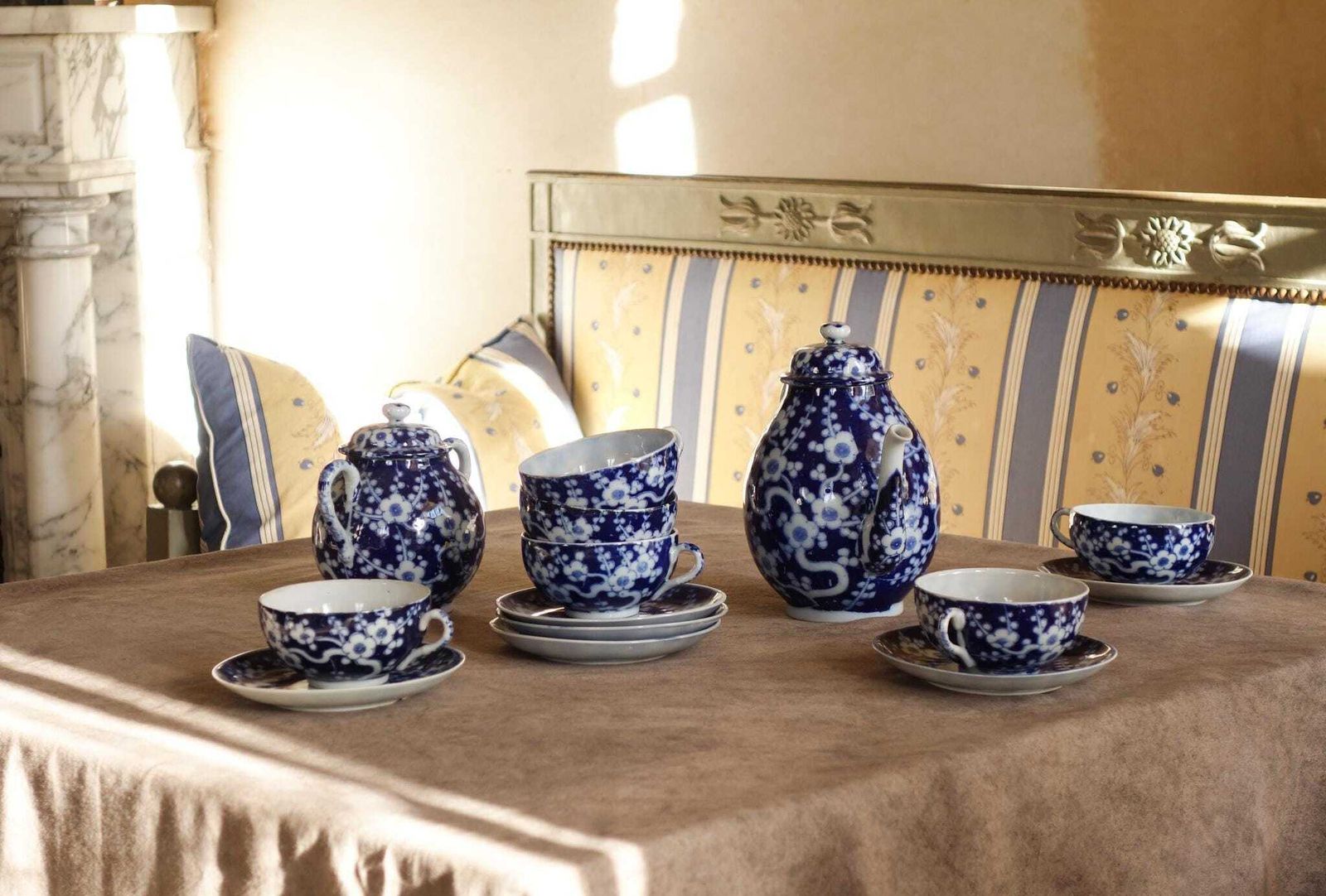 Antique Chinese Porcelain Tea Ceremony Set Service   Set Of 6 photo 221.0
