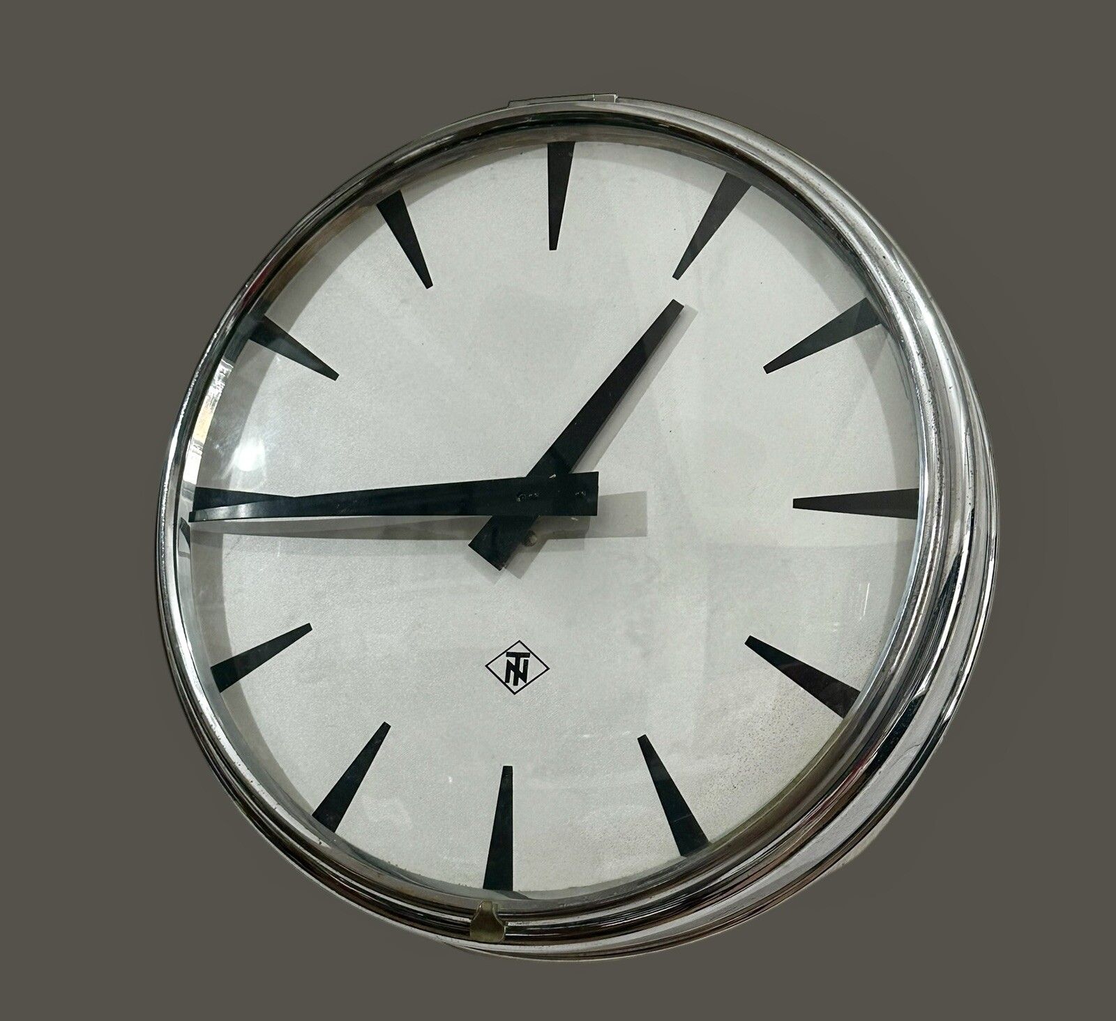 Large C1960’s Industrial Factory Clock By German Telefonbau Und Normalzeit photo furniture