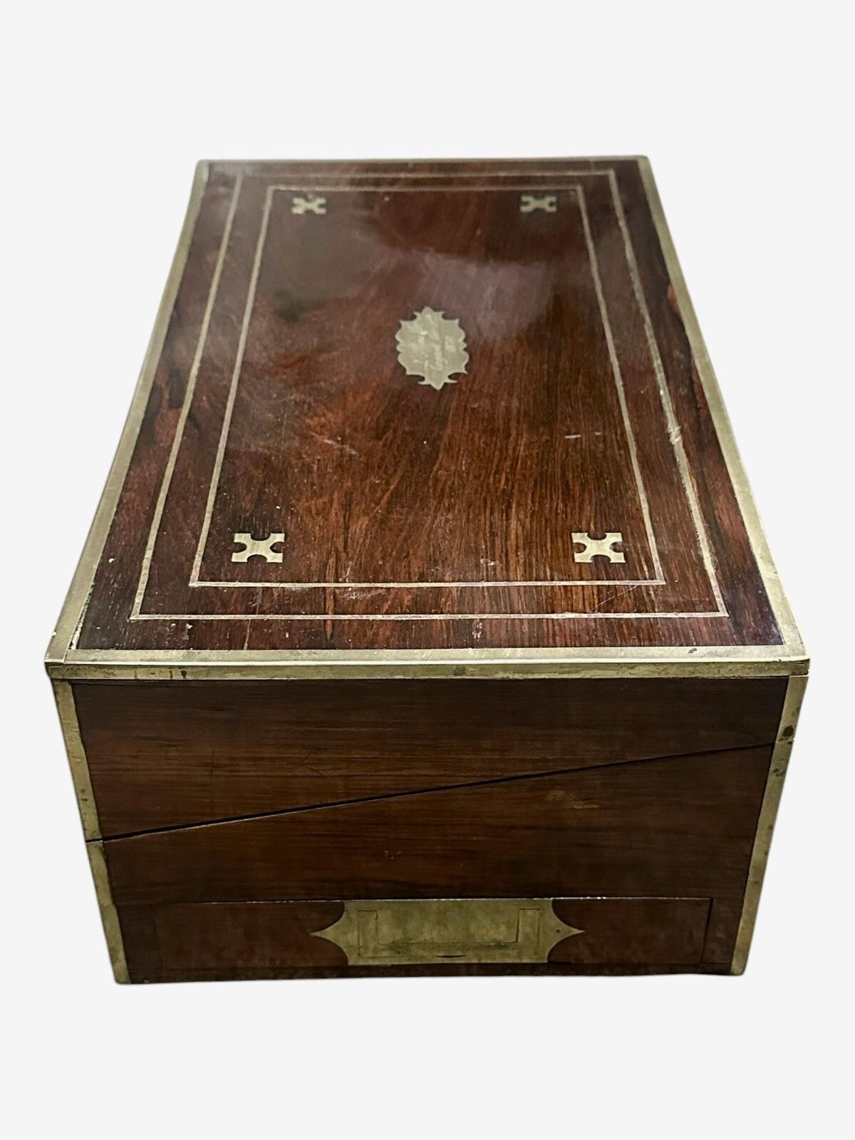 Superb Large Regency Writing Slope Box Campaign 1830 photo Furniture