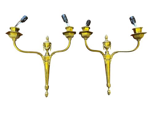 Quality Heavy Brass Empire Style French Chandelier And Wall Lights photo Lighting