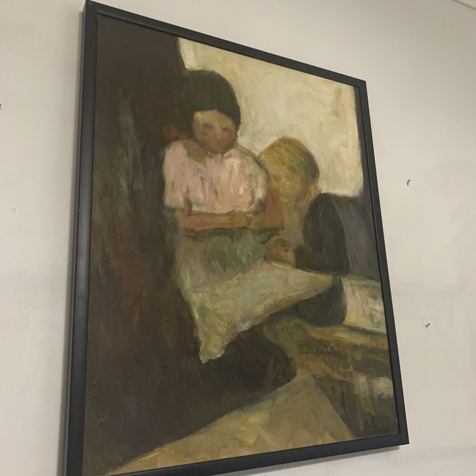 Original Oil On Canvas Josie Jiang  66cm X 55cm  “Reading” photo Art