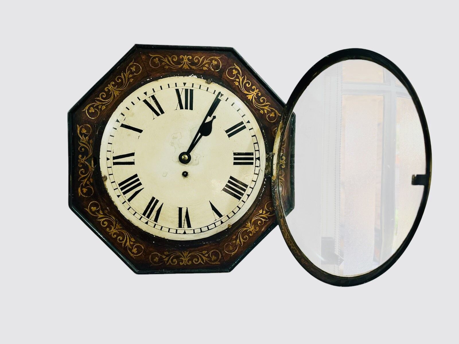 Camerer Cuss & Co Fussee Wall Clock Rosewood And Brass Inlay photo Home Decor