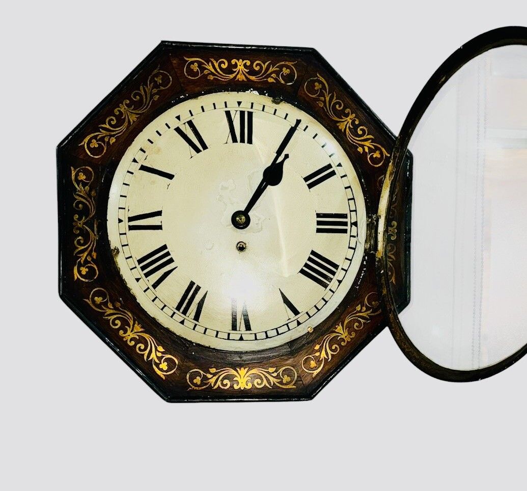 Camerer Cuss & Co Fussee Wall Clock Rosewood And Brass Inlay photo 595.0