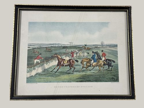 Antique English Hunt Aquatints Prints H Alken F C Lewis Collection. photo vinterior