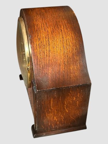Andrew English 30’s Striking Hammer Mechanical Mantle Clock Oak Very Pretty photo Home Decor