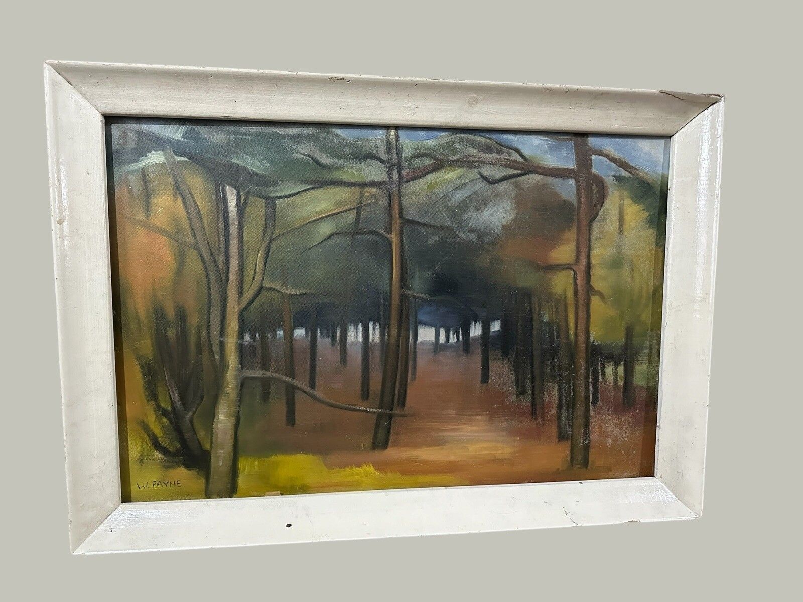 Mid Century Oil Painting, Landscape. Woodland Scene, , By W Payne 84cm By 58cm photo furniture