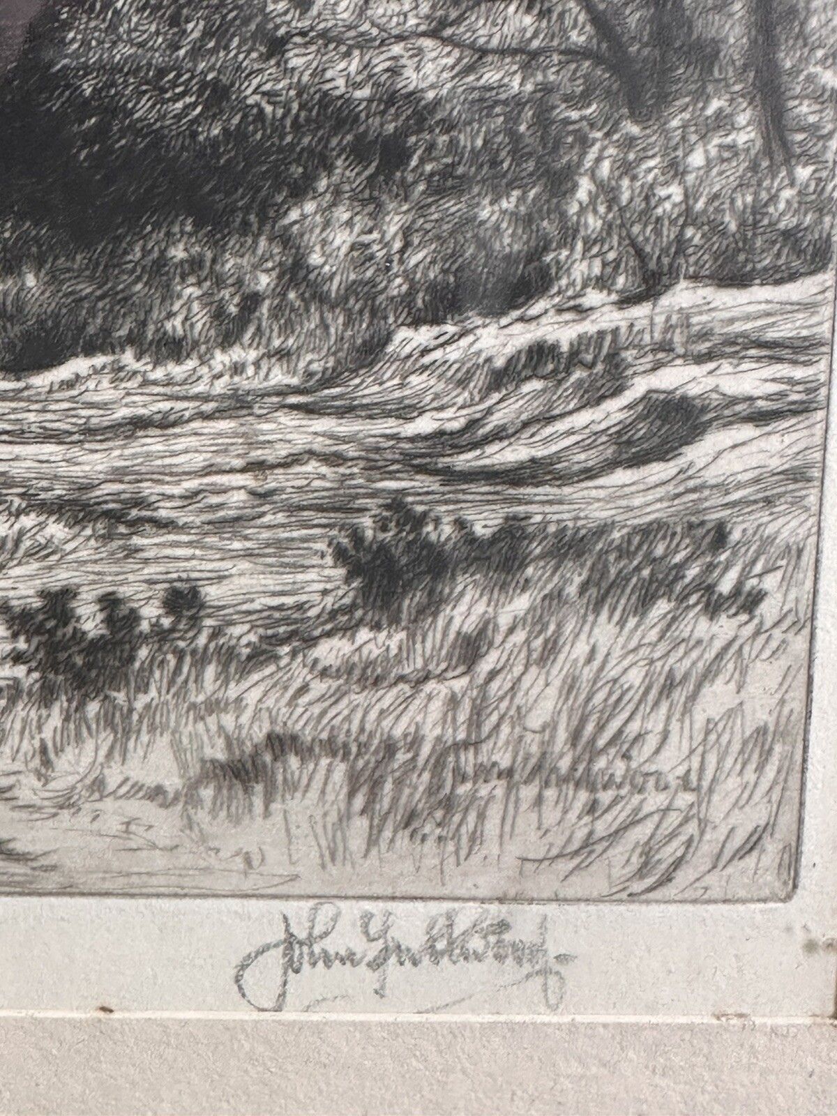 John Fullwood Ri Rba (1854 1931) Early 20th C Etching, Grasmere  Signed photo Art