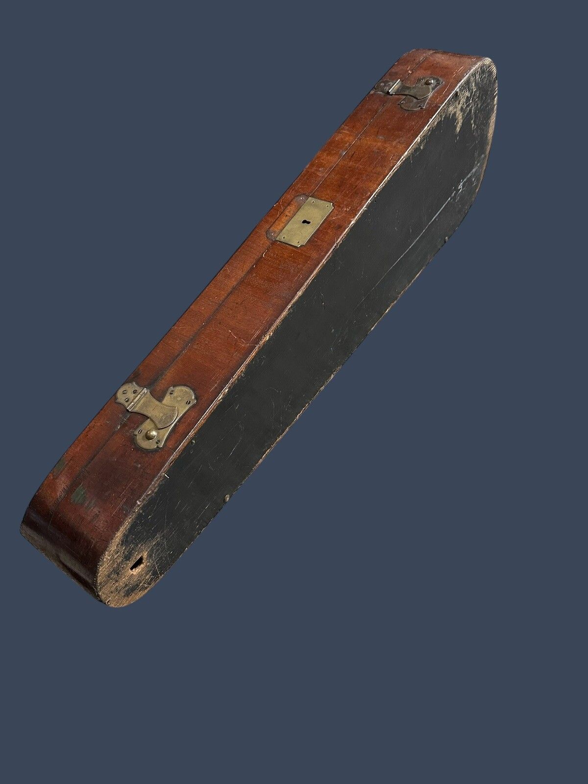 Stunning Victorian Antique Hardwood Violin Case photo for sale