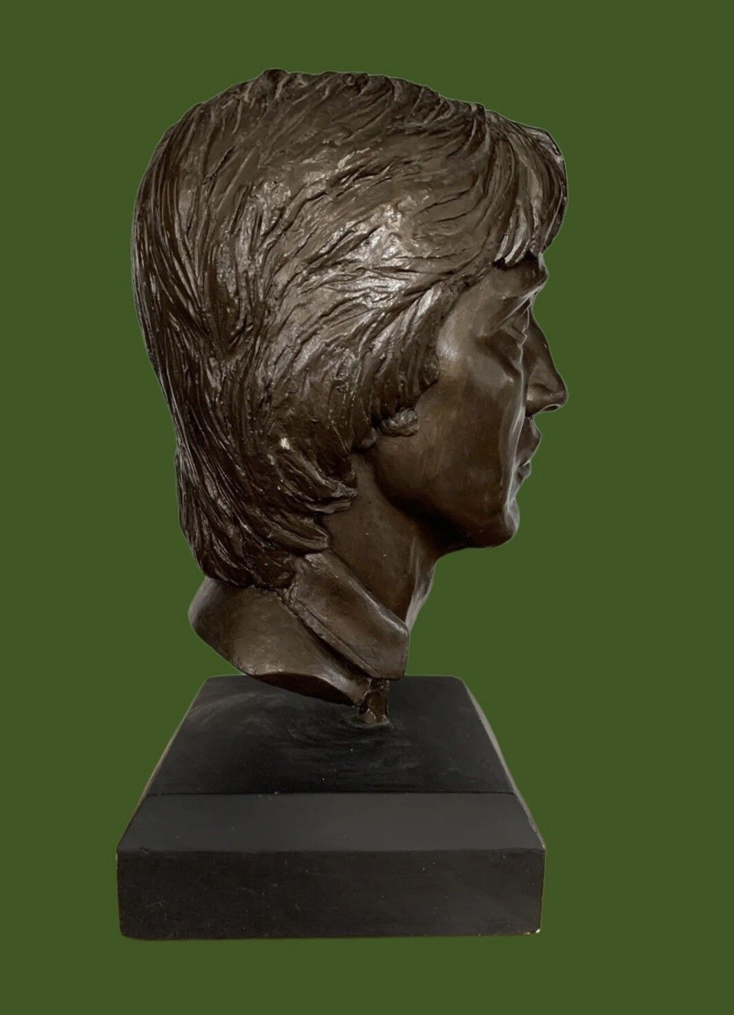 Vintage  Mud Century Large Bronzed Head Bust Sculpture  Fantastic!!! Signed
