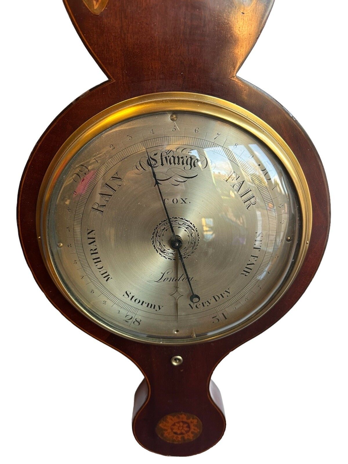 Antique Fine Frederick Cox London Banjo Wheel Barometer photo furniture
