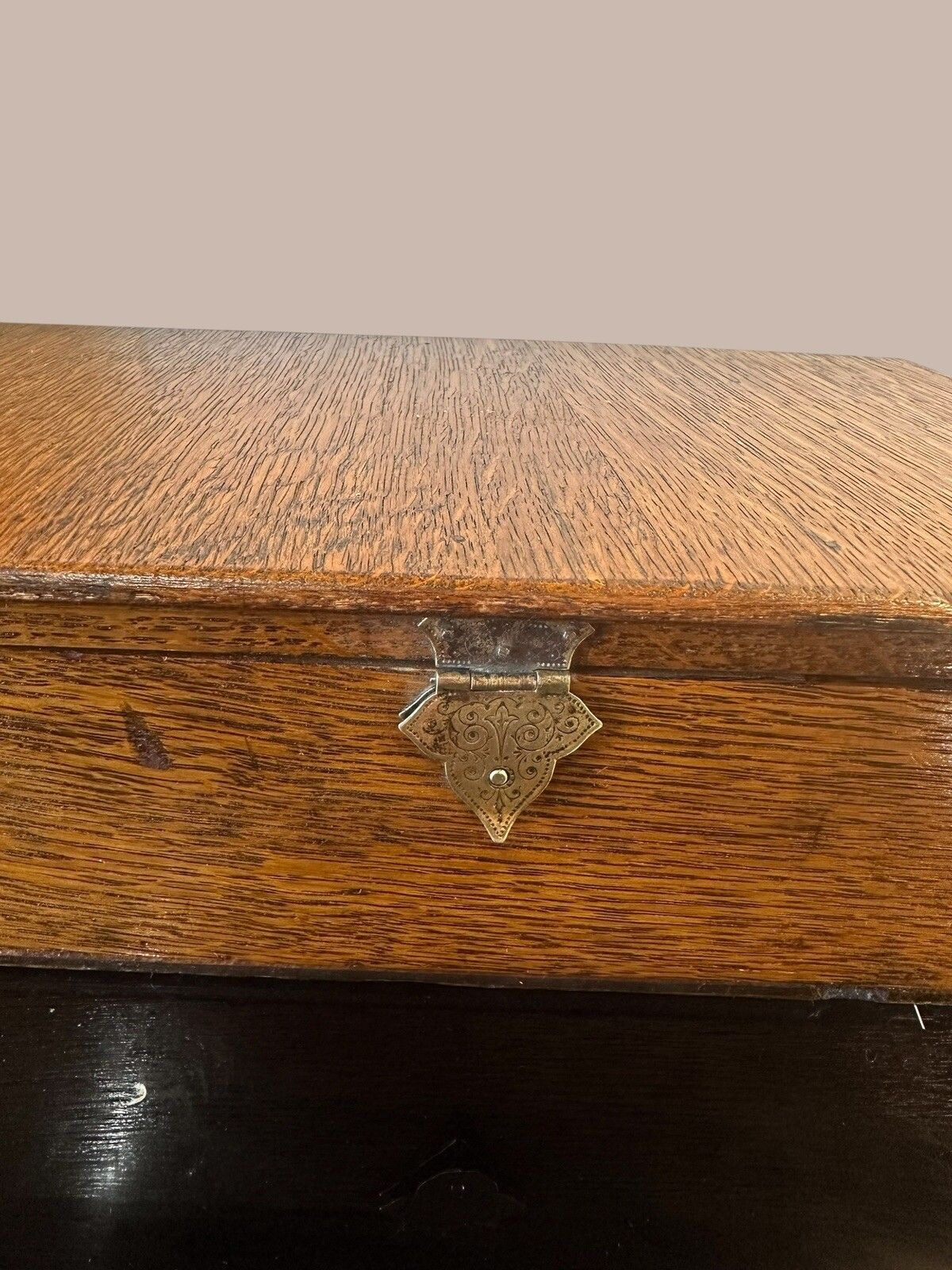 C1910 Antique Oak Table Cigar Box photo 60.0