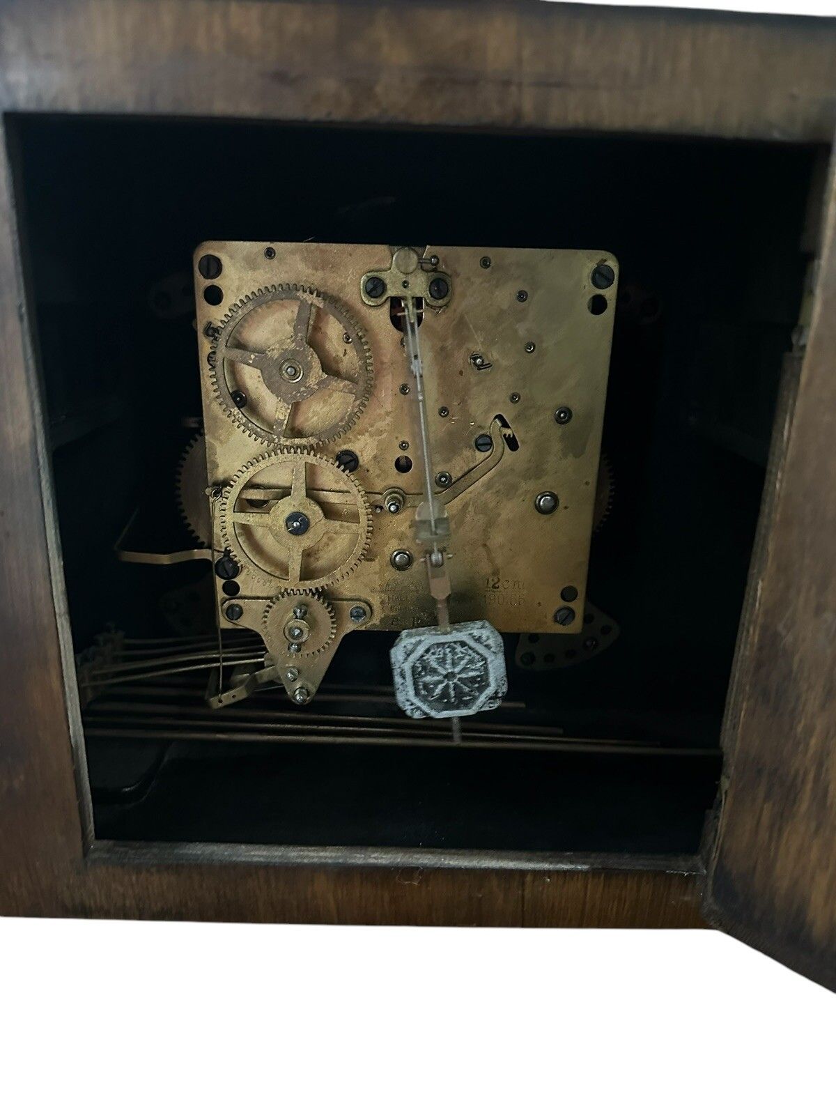 Icoinic Art Deco German Haller” Oak Westminster Chime Mantle Clock photo buy