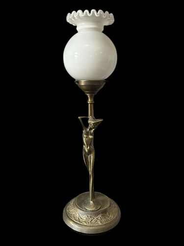 Beautiful Art Deco Style Lady Lamp Boudoir Bedside Lamp With Shade photo 95.0