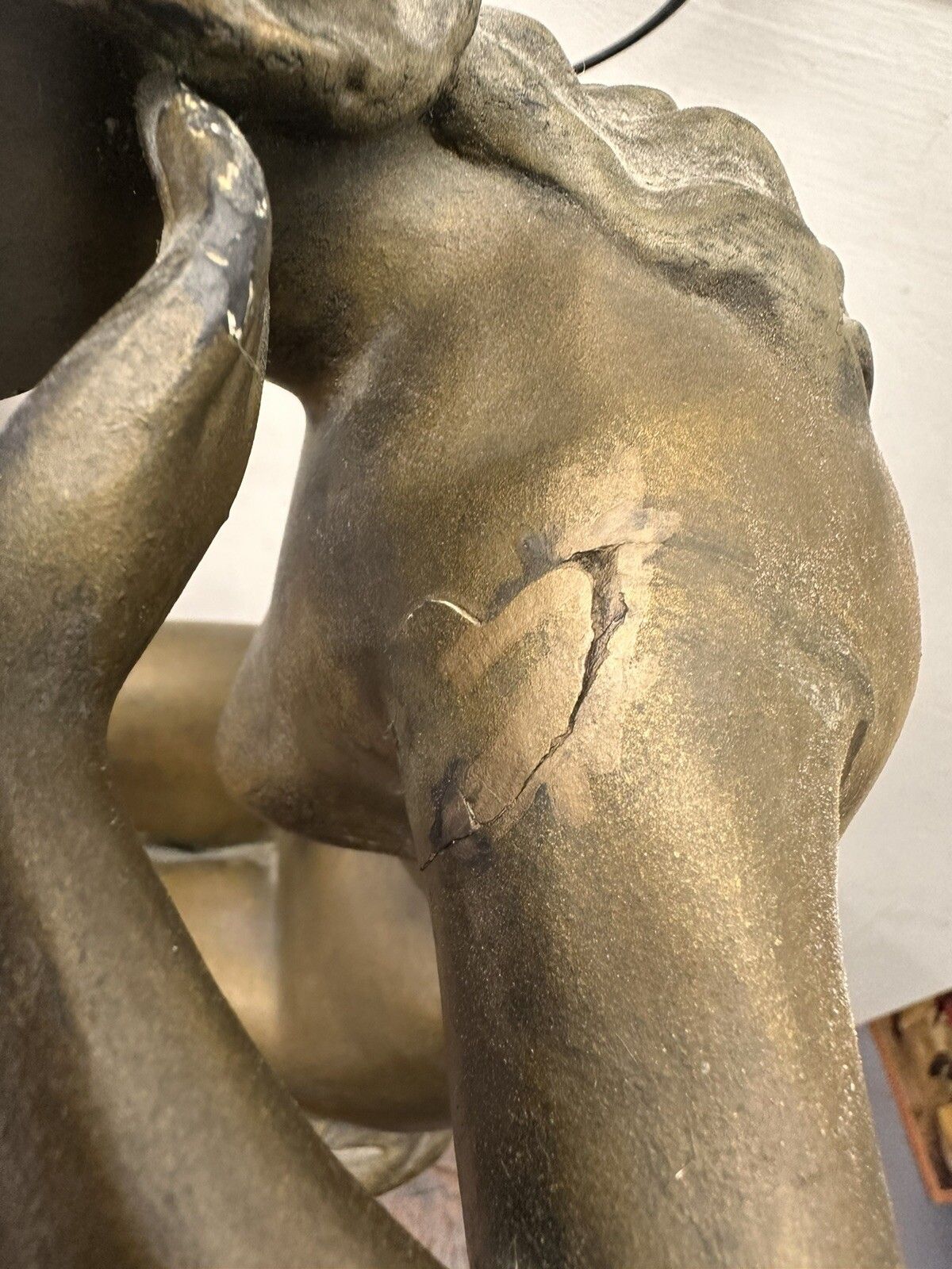 photo for sale Antique Nude Statue Figure Style Of Pierre Alexandre Schoenewerk 59cm High