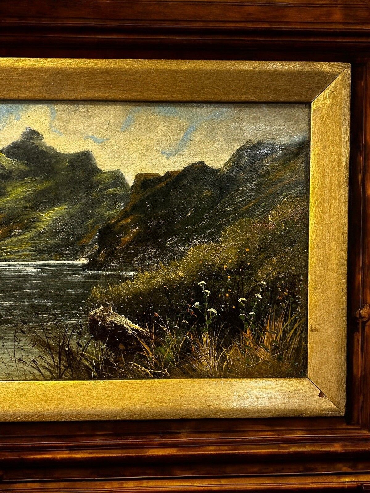 Fine Large C19th Victorian English School Oil On Canvas Listed Artist E Cole photo furniture