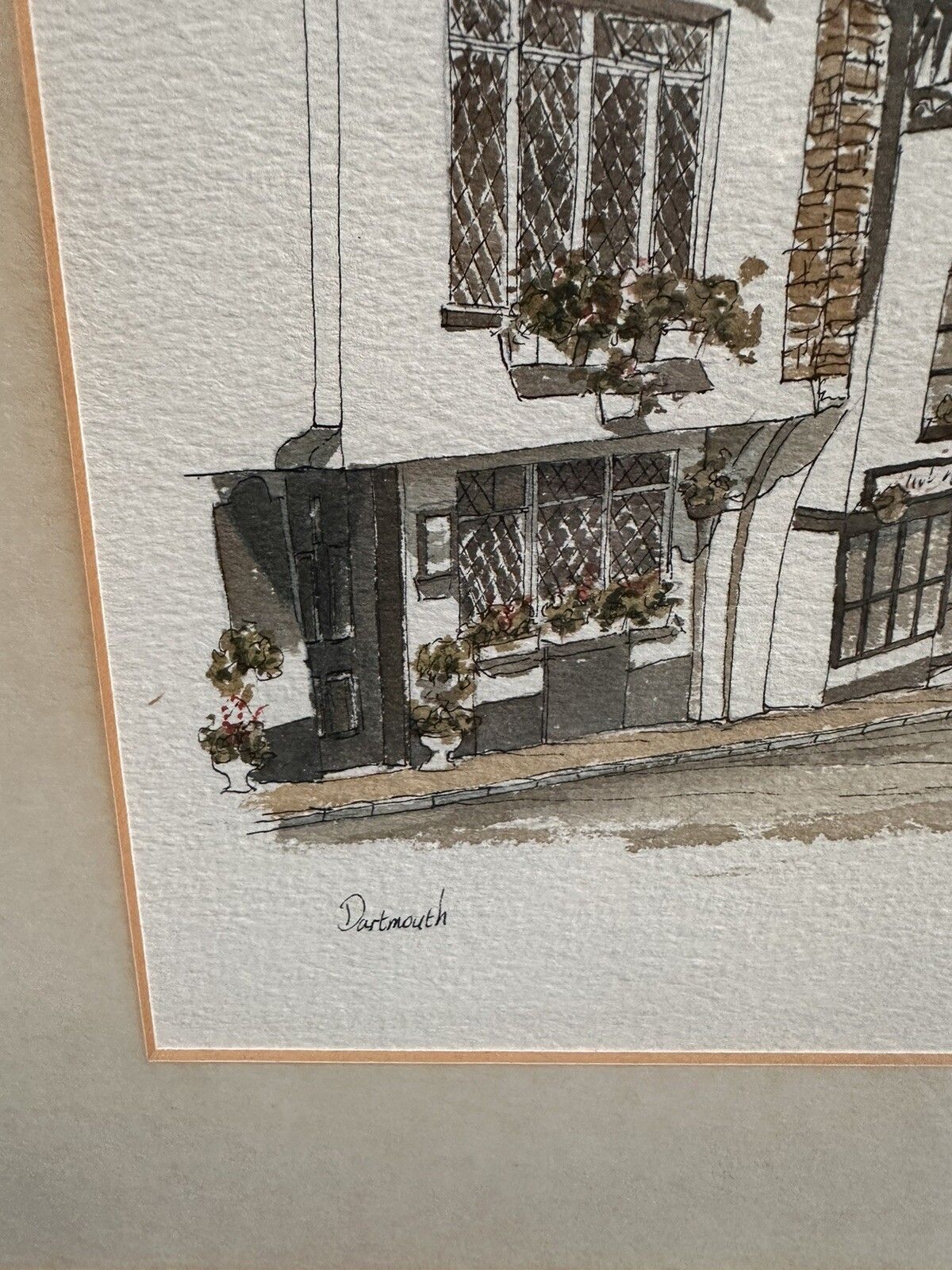 Original Watercolour Painting Of Dartmouth ,Devon By David Wilcox photo Art