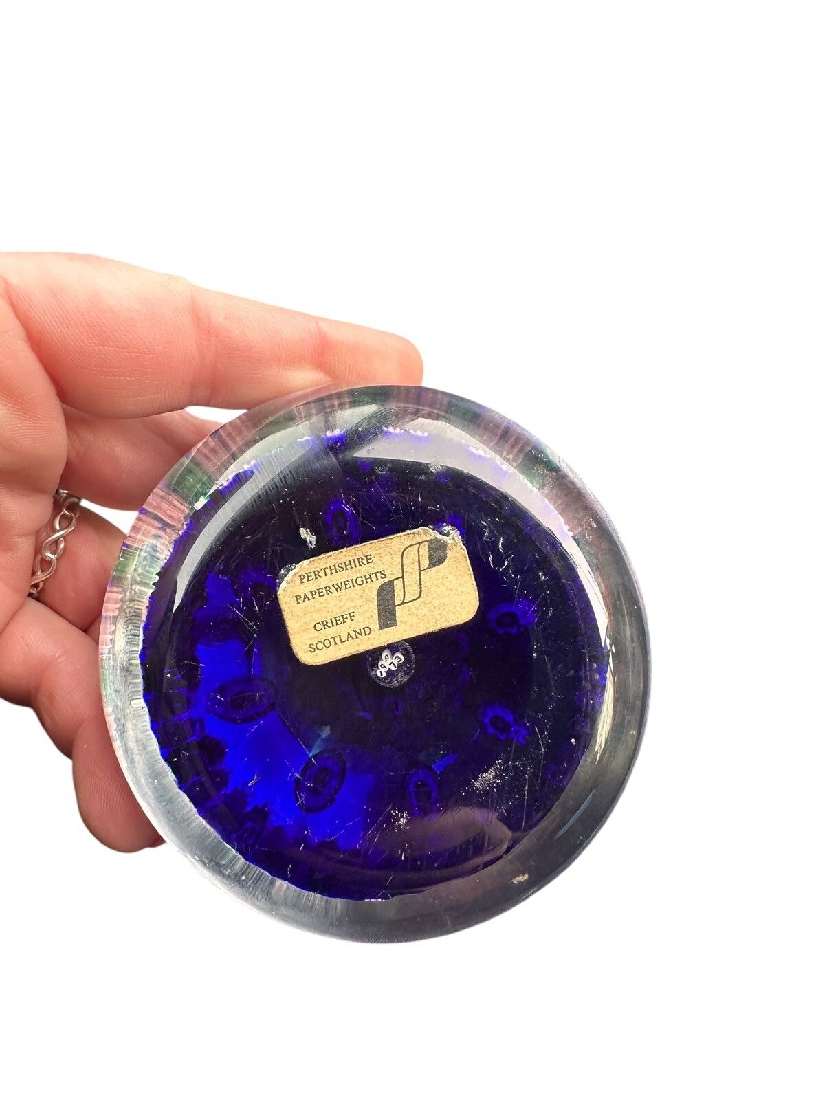 Crieff Scotland Pertshire Millefiori Glass Paperweight 3” photo 70.0