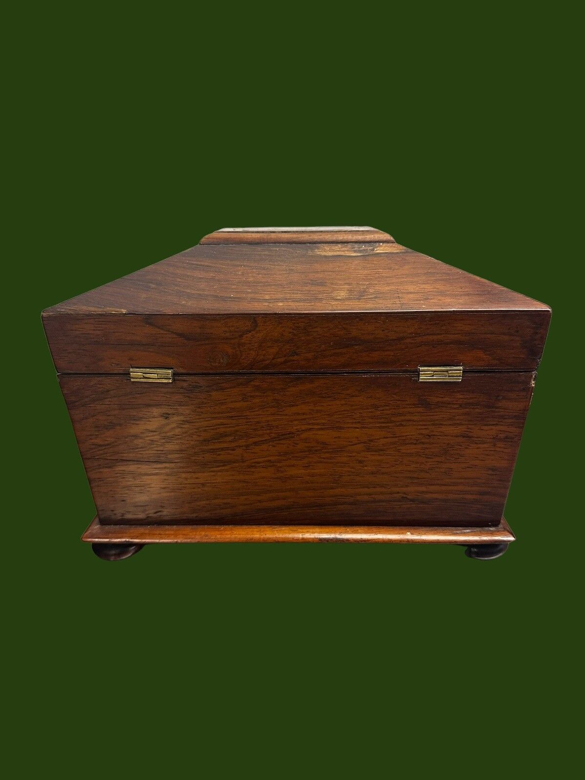 Early 19th Century Regency Mother Of Pearl Inlaid Tea Caddy Of Sarcophagus Form photo 95.0